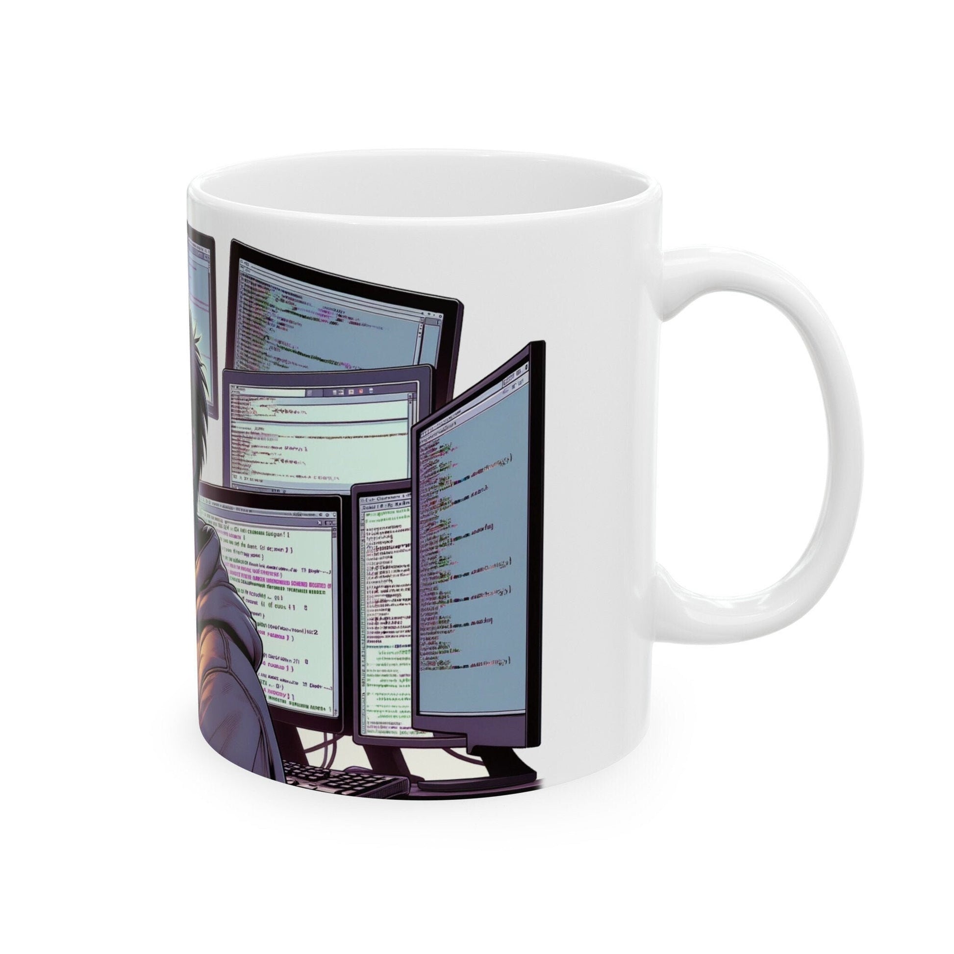 420 HACKER MUG - Coffee Weed Mug (11oz) - Weed Stoner Gift, Smokers; Wake & Bake Mug / 420 Mug / Marijuana Gift, Cannabis Mug, Nerd/Geek Mug