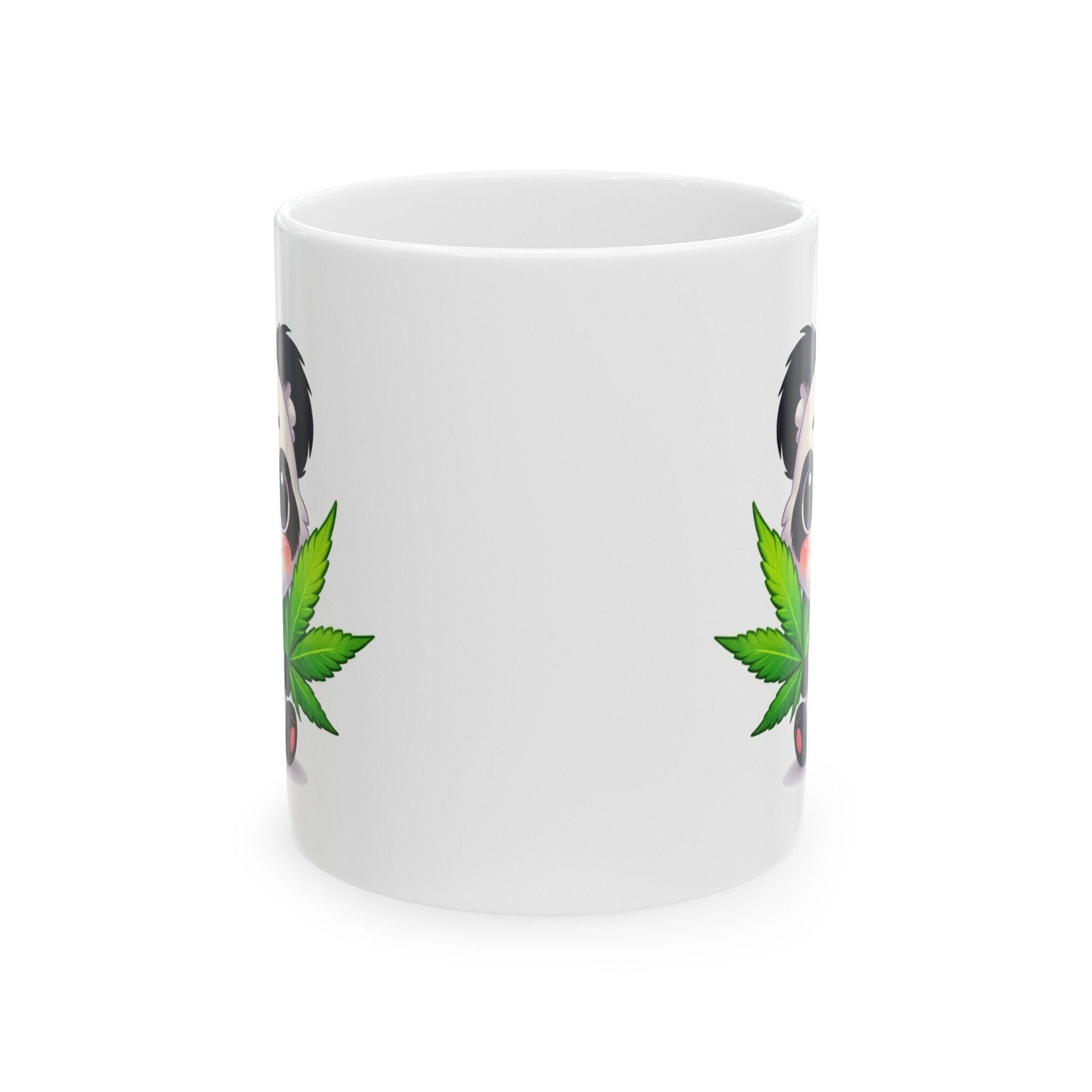 CUTE WEED PANDA - Coffee Weed Mug (11oz) - Weed Gift for Stoners, Smoker; Wake & Bake Mug / 420 Weed Mug / Marijuana Gift, 420 Cannabis Mug