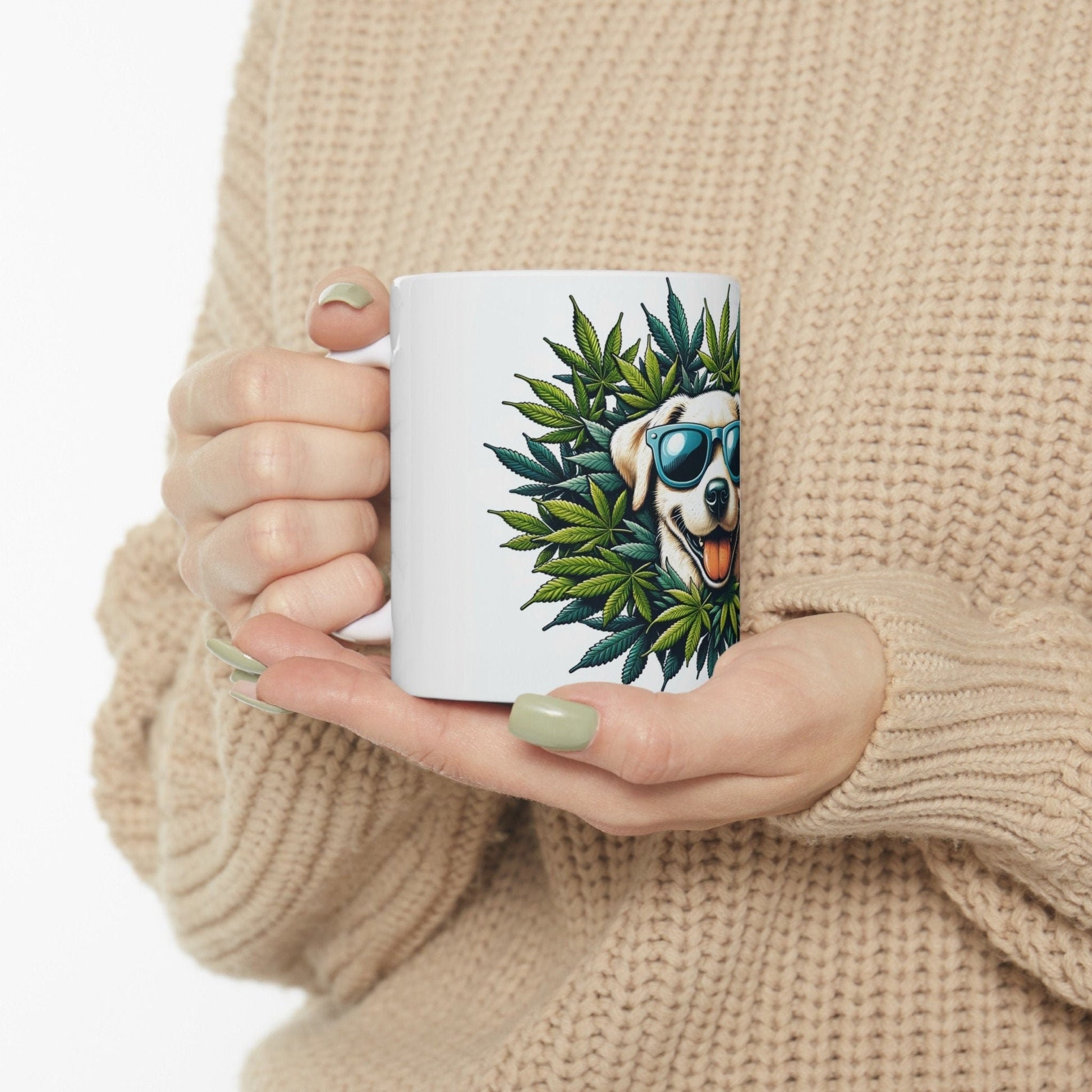 420 WEED DOG - Coffee Weed Mug (11oz) - Weed Gift for Stoners; Doge Mug, Wake & Bake Mug / 420 Weed Mug / Marijuana Gift, 420 Cannabis Mug