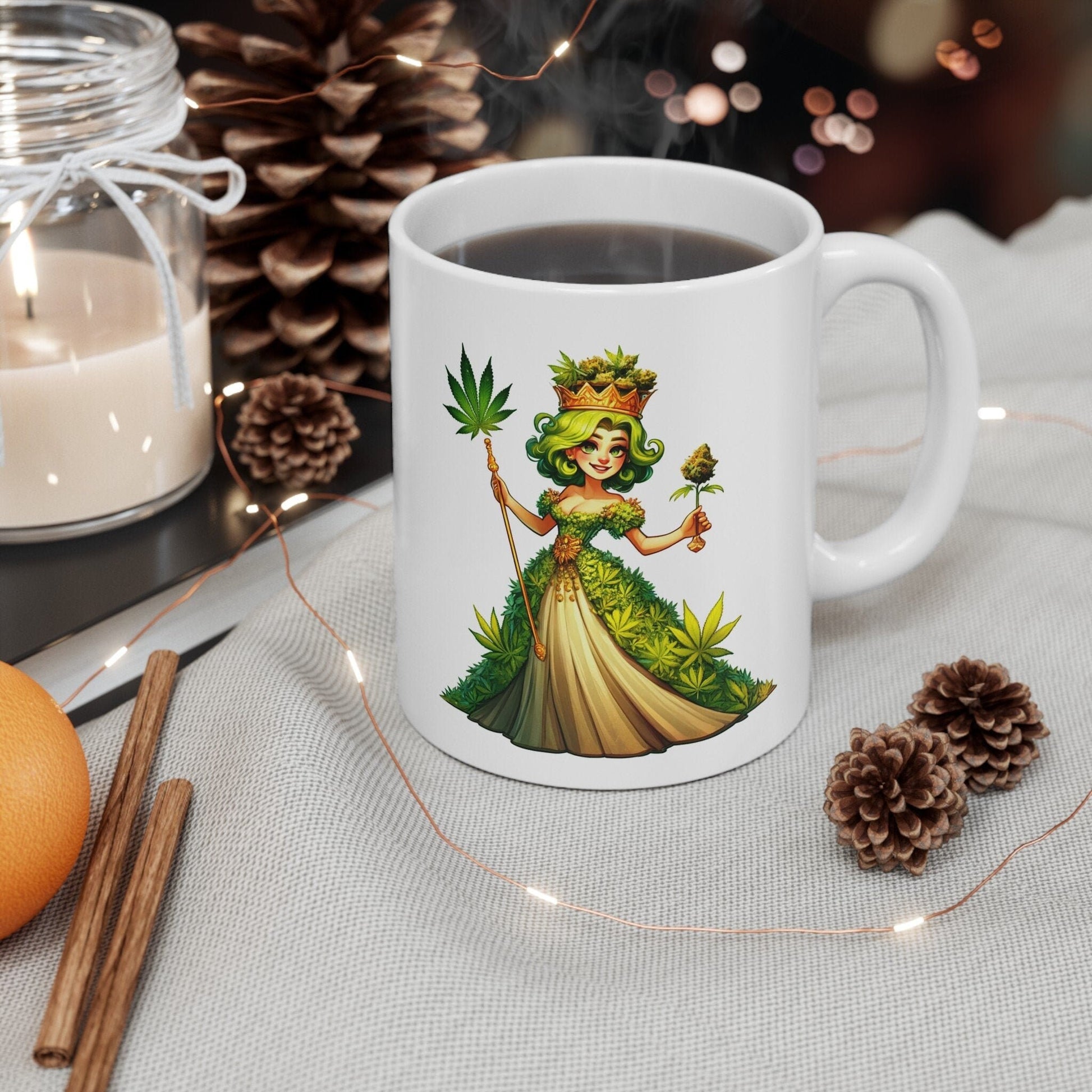 420 WEED PRINCESS - Coffee Weed Mug (11oz) - Weed Gift for Stoners, Smokers; Wake and Bake Mug / 420 Weed Mug / Marijuana Gift, Cannabis Mug