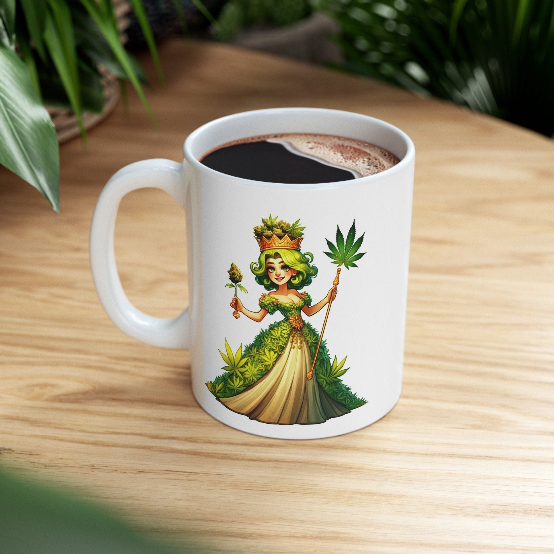 420 WEED PRINCESS - Coffee Weed Mug (11oz) - Weed Gift for Stoners, Smokers; Wake and Bake Mug / 420 Weed Mug / Marijuana Gift, Cannabis Mug