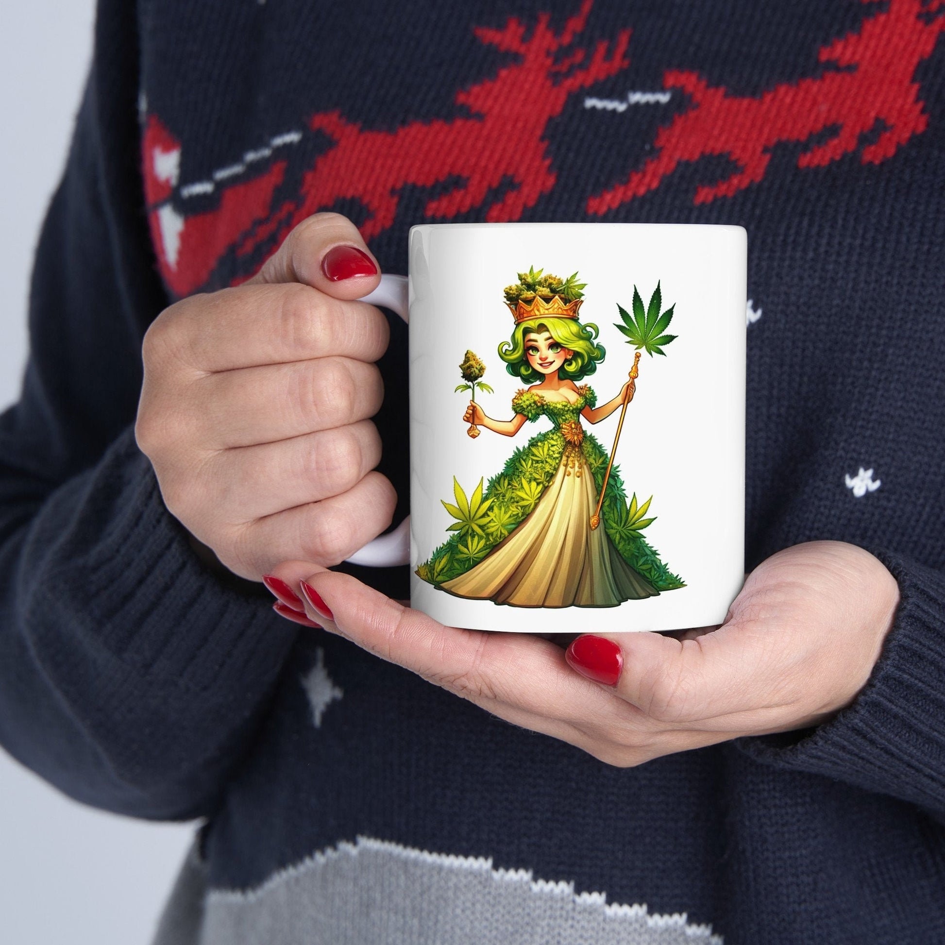 420 WEED PRINCESS - Coffee Weed Mug (11oz) - Weed Gift for Stoners, Smokers; Wake and Bake Mug / 420 Weed Mug / Marijuana Gift, Cannabis Mug
