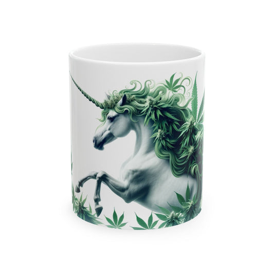 420 WEED UNICORN - Coffee Weed Mug (11oz) - Weed Gift for Stoners, Smoker; Wake & Bake Mug / 420 Weed Mug / Marijuana Gift, 420 Cannabis Mug