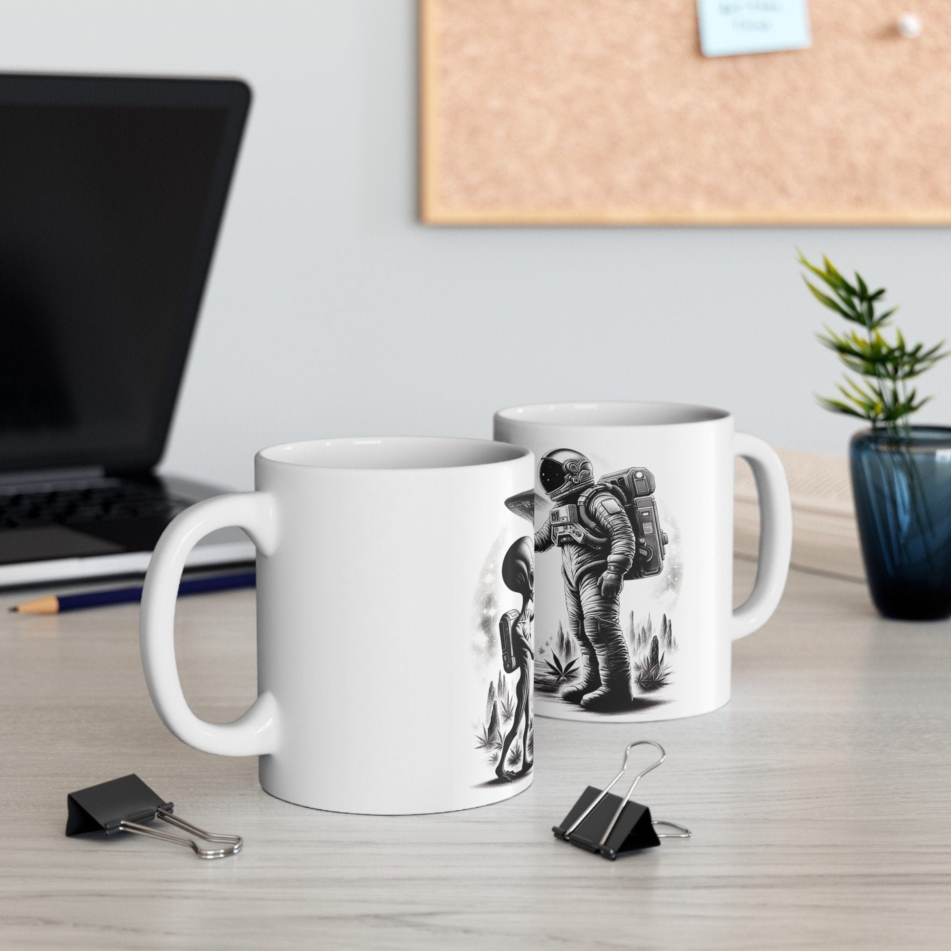SPACE WEED DEAL - Coffee Weed Mug (11oz) - Weed Gift for Stoners, Smoker; Wake & Bake Mug / 420 Weed Mug / Marijuana Gift, Weed Cannabis Mug