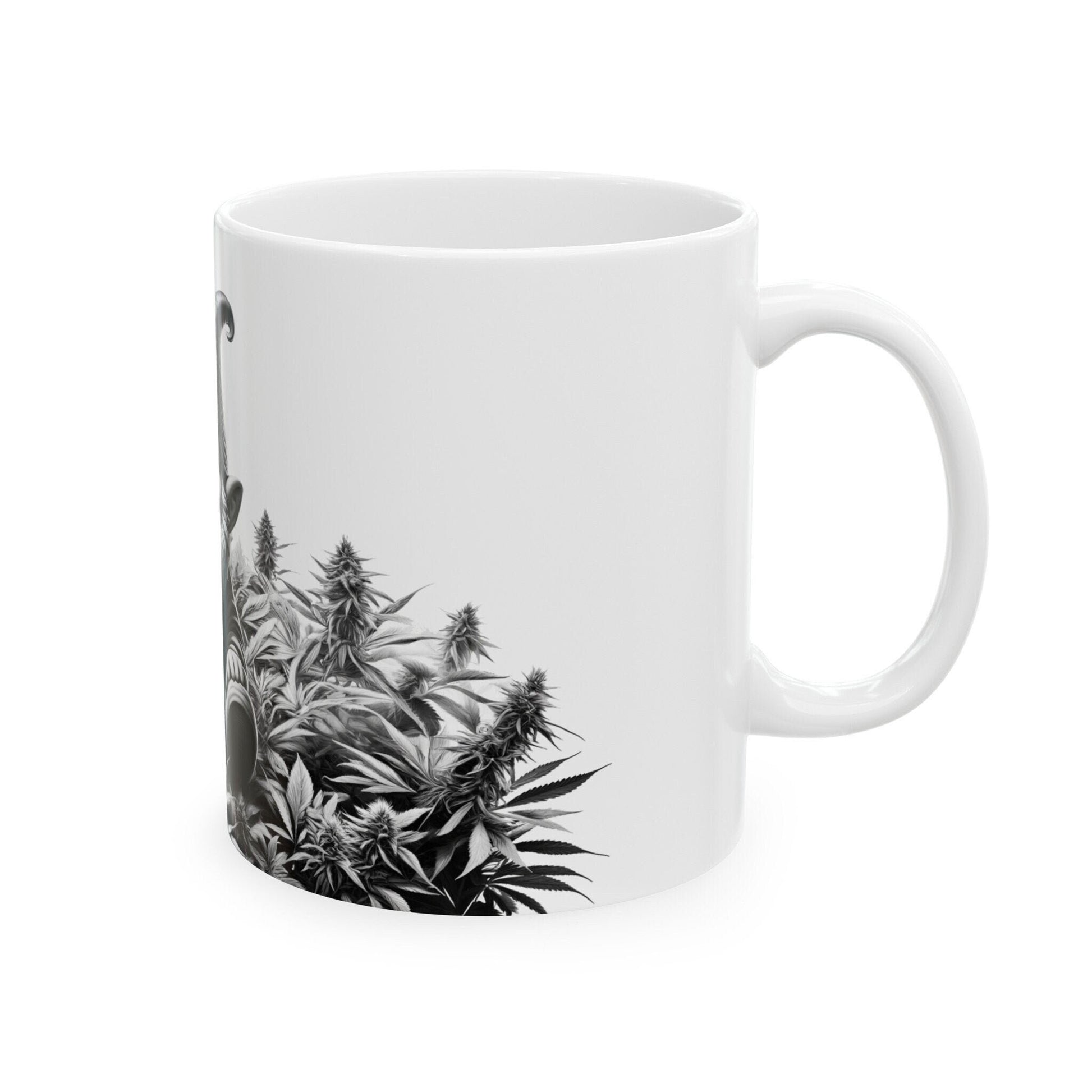 420 GARDEN GNOME - Coffee Weed Mug (11oz) - Weed Gift for Stoners, Smoker; Wake & Bake Mug / 420 Weed Mug / Marijuana Gift, 420 Cannabis Mug