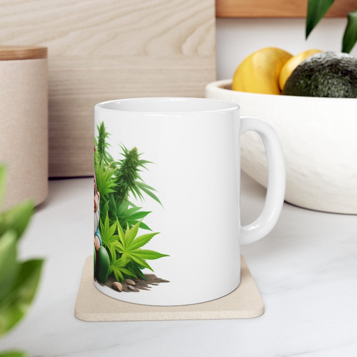 420 GARDEN GNOME - Coffee Weed Mug (11oz) - Weed Gift for Stoners, Smoker; Wake & Bake Mug / 420 Weed Mug / Marijuana Gift, 420 Cannabis Mug