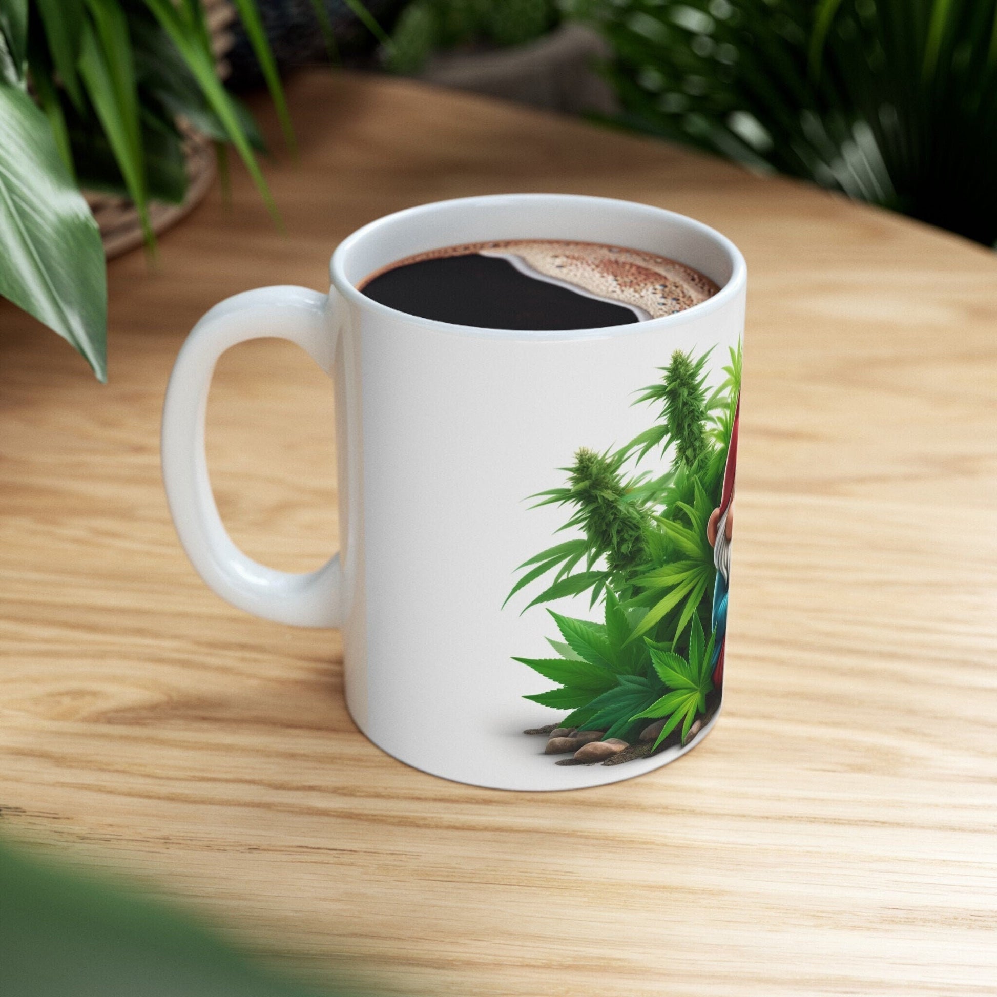420 GARDEN GNOME - Coffee Weed Mug (11oz) - Weed Gift for Stoners, Smoker; Wake & Bake Mug / 420 Weed Mug / Marijuana Gift, 420 Cannabis Mug
