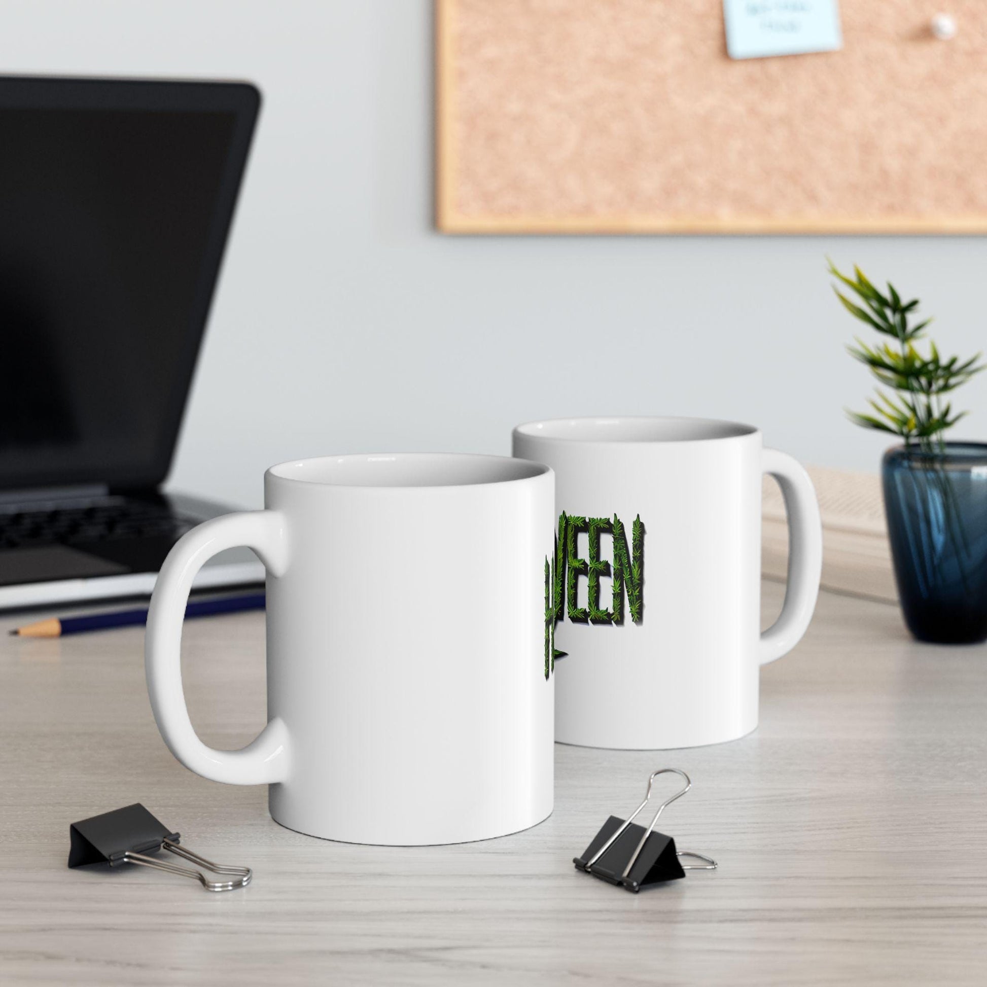 420 HALLOWEEN - Weed Coffee Mug (11oz) - Halloween Gift for Weed Smokers, Stoners, Growers; Wake & Bake / 420 Mug, Weed / Marijuana Gift