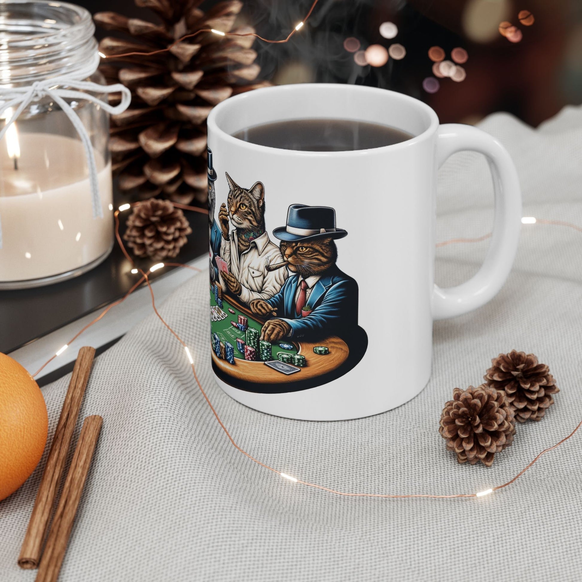KITTY POKER - 420 Cat Coffee Mug (11oz)