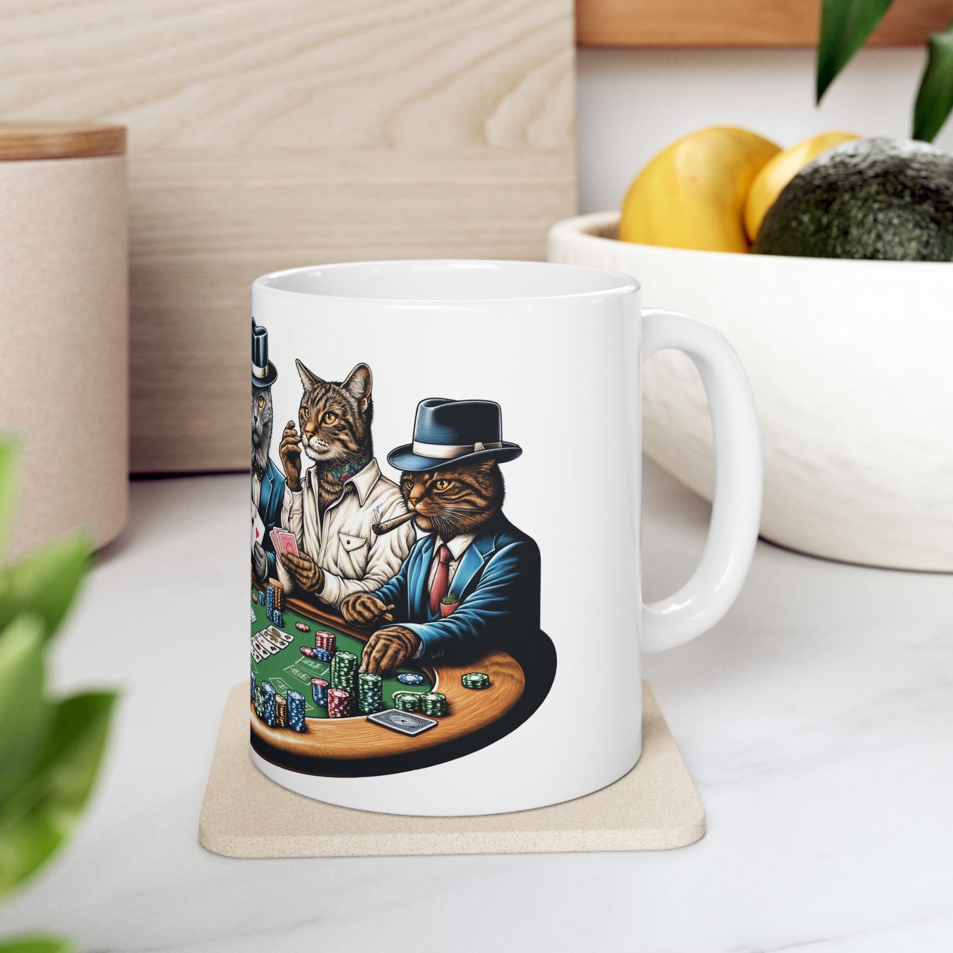 KITTY POKER - 420 Cat Coffee Mug (11oz)