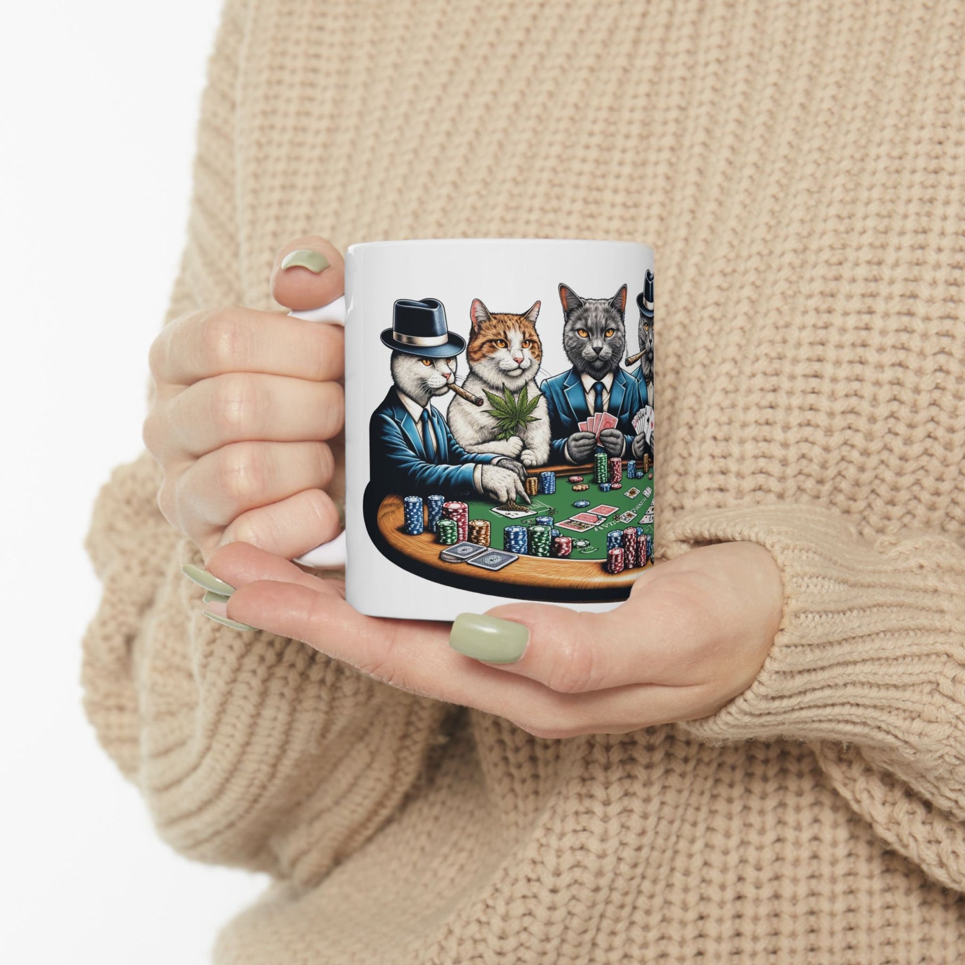 KITTY POKER - 420 Cat Coffee Mug (11oz)