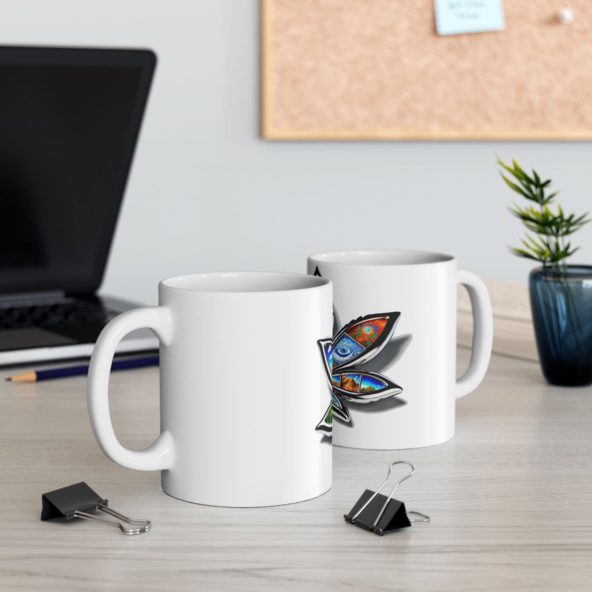 DIMENSIONAL 420 LEAF - Cannabis Coffee Mug (11oz)