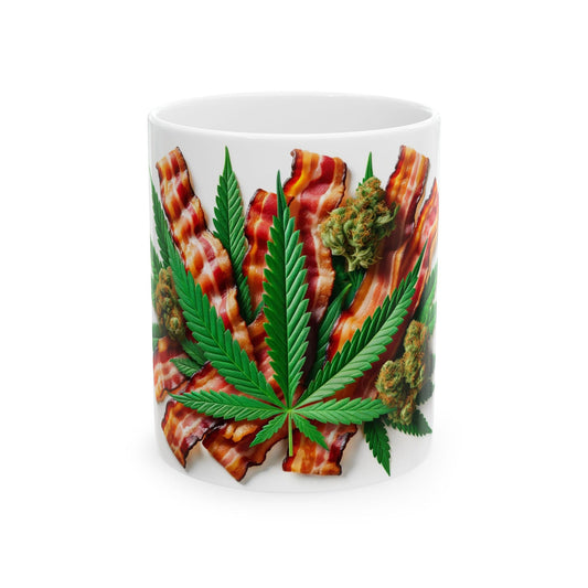 WEED & BACON MUG - Cannabis Coffee Mug (11oz)