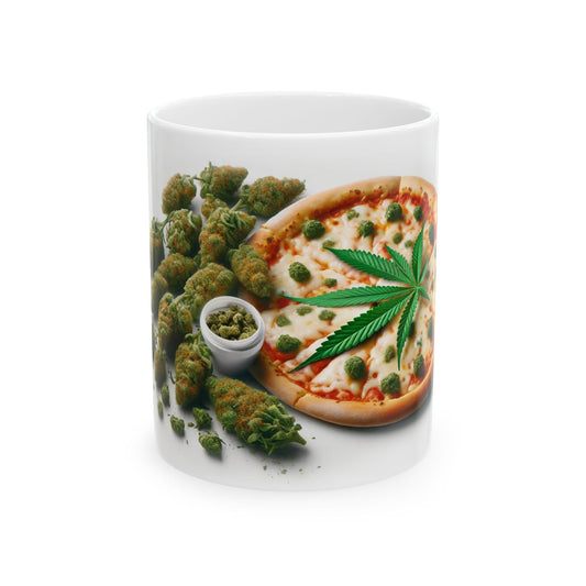 WEED & PIZZA MUG - Cannabis Coffee Mug (11oz)