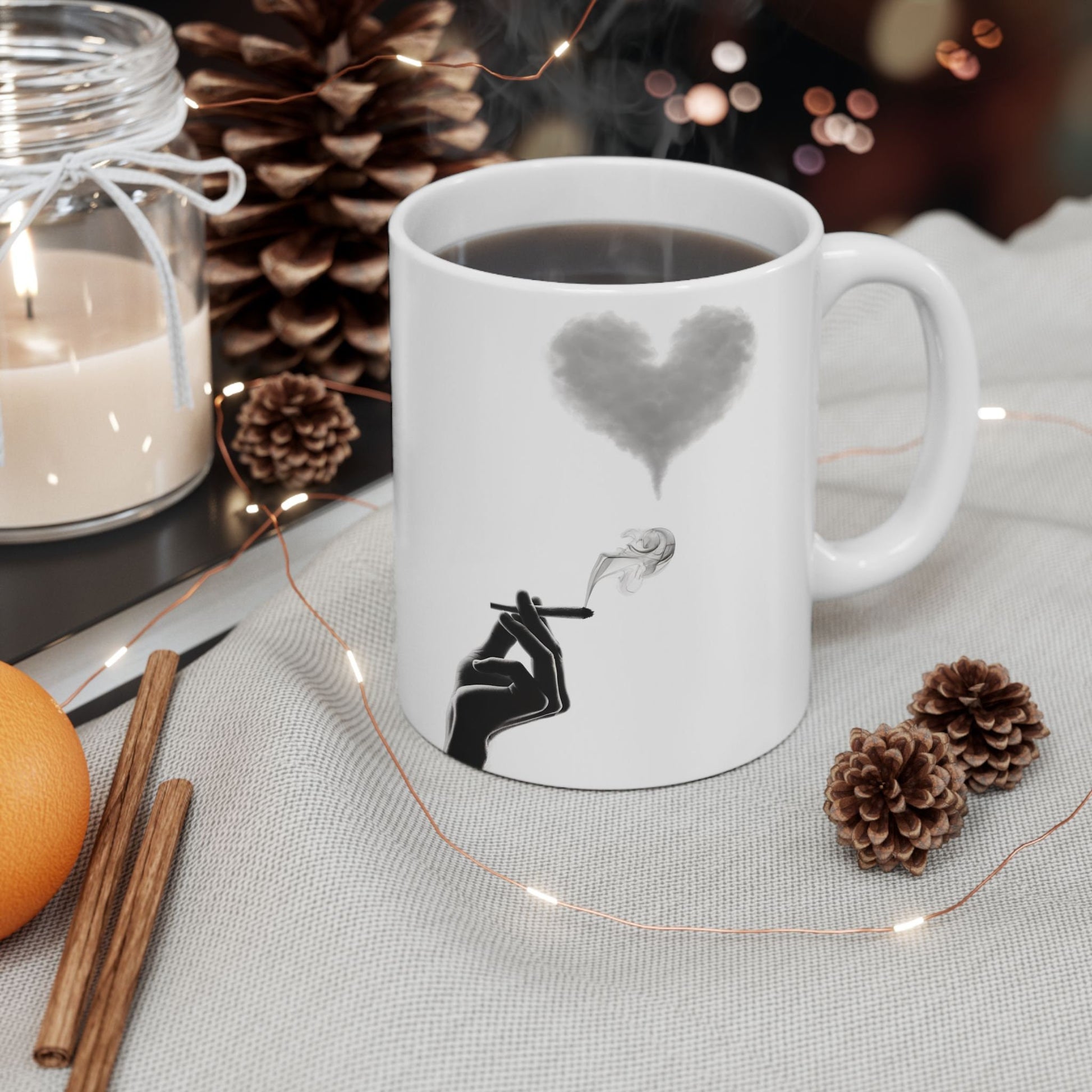 420 SMOKE HEART - Cannabis Coffee Mug (11oz)
