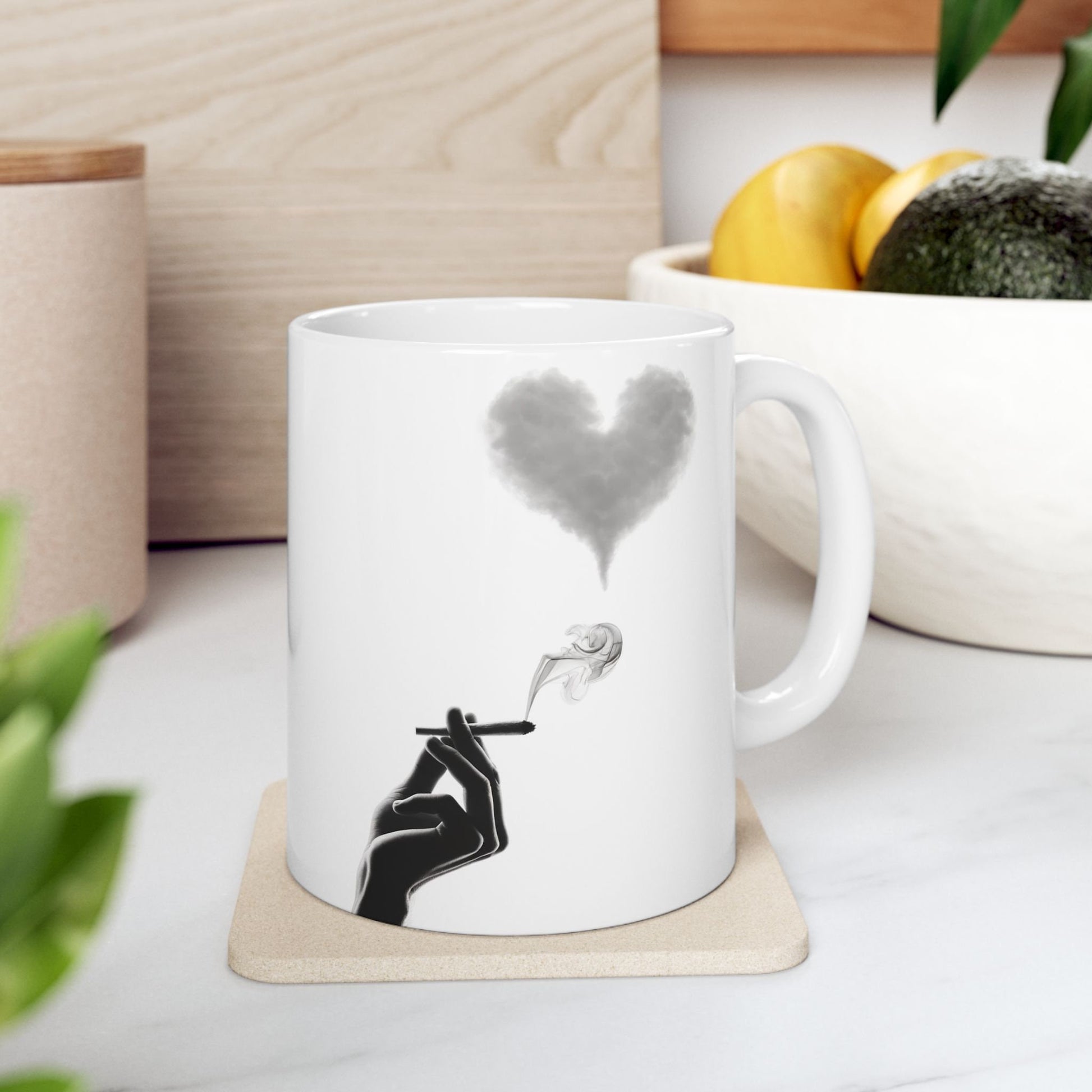 420 SMOKE HEART - Cannabis Coffee Mug (11oz)