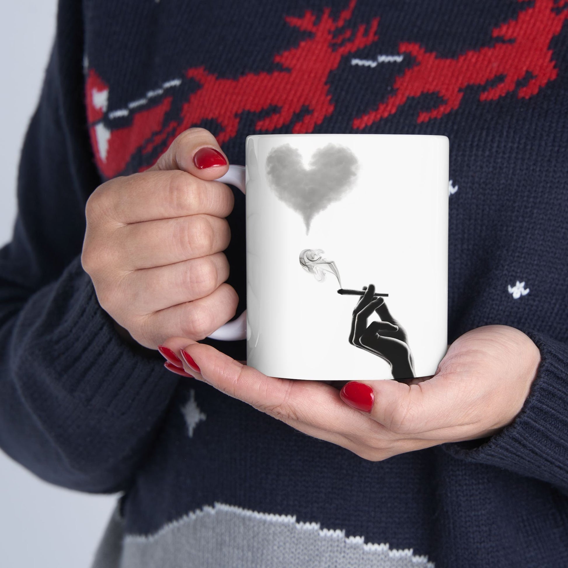 420 SMOKE HEART - Cannabis Coffee Mug (11oz)