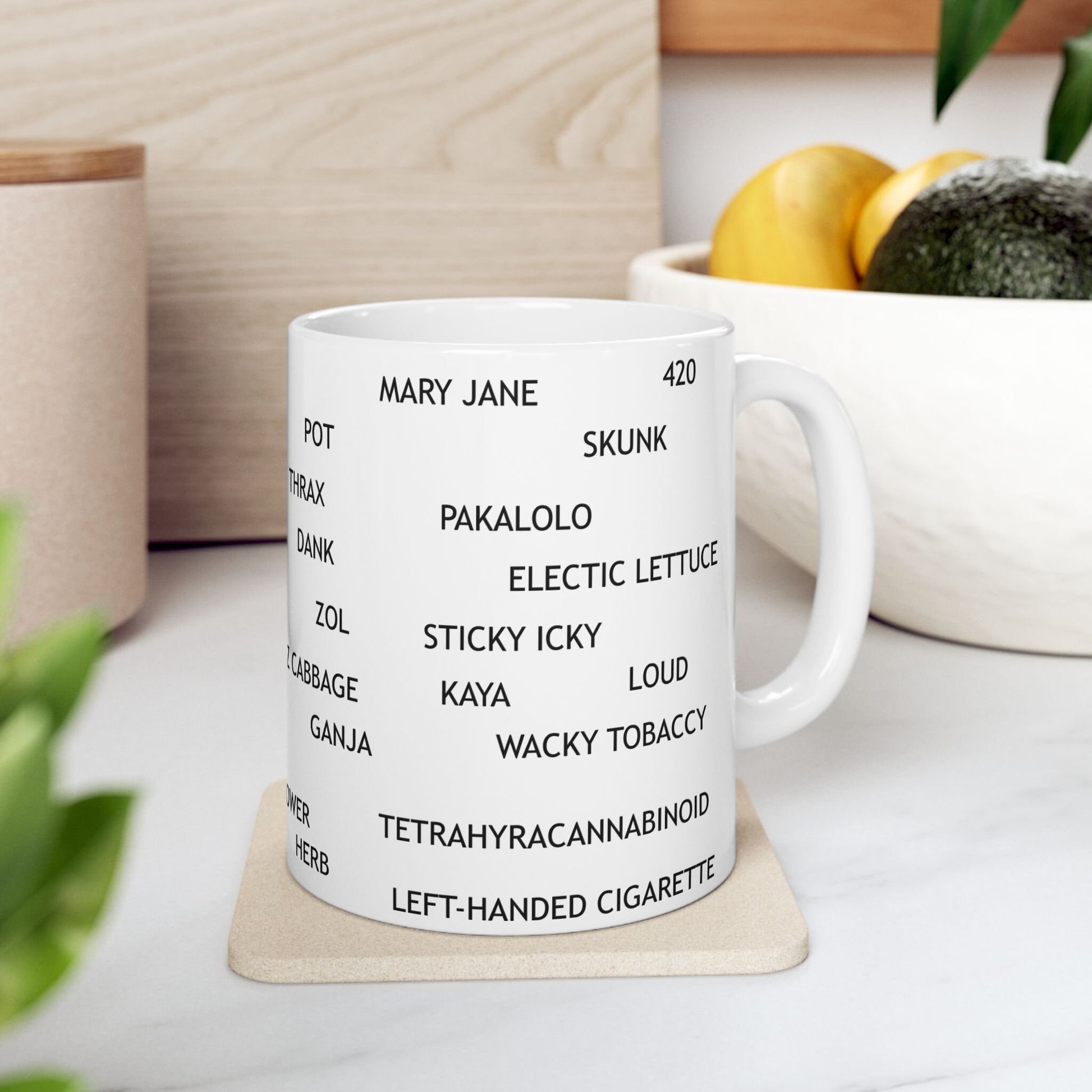 WEED WORDS MUG - Cannabis Coffee Mug (11oz)