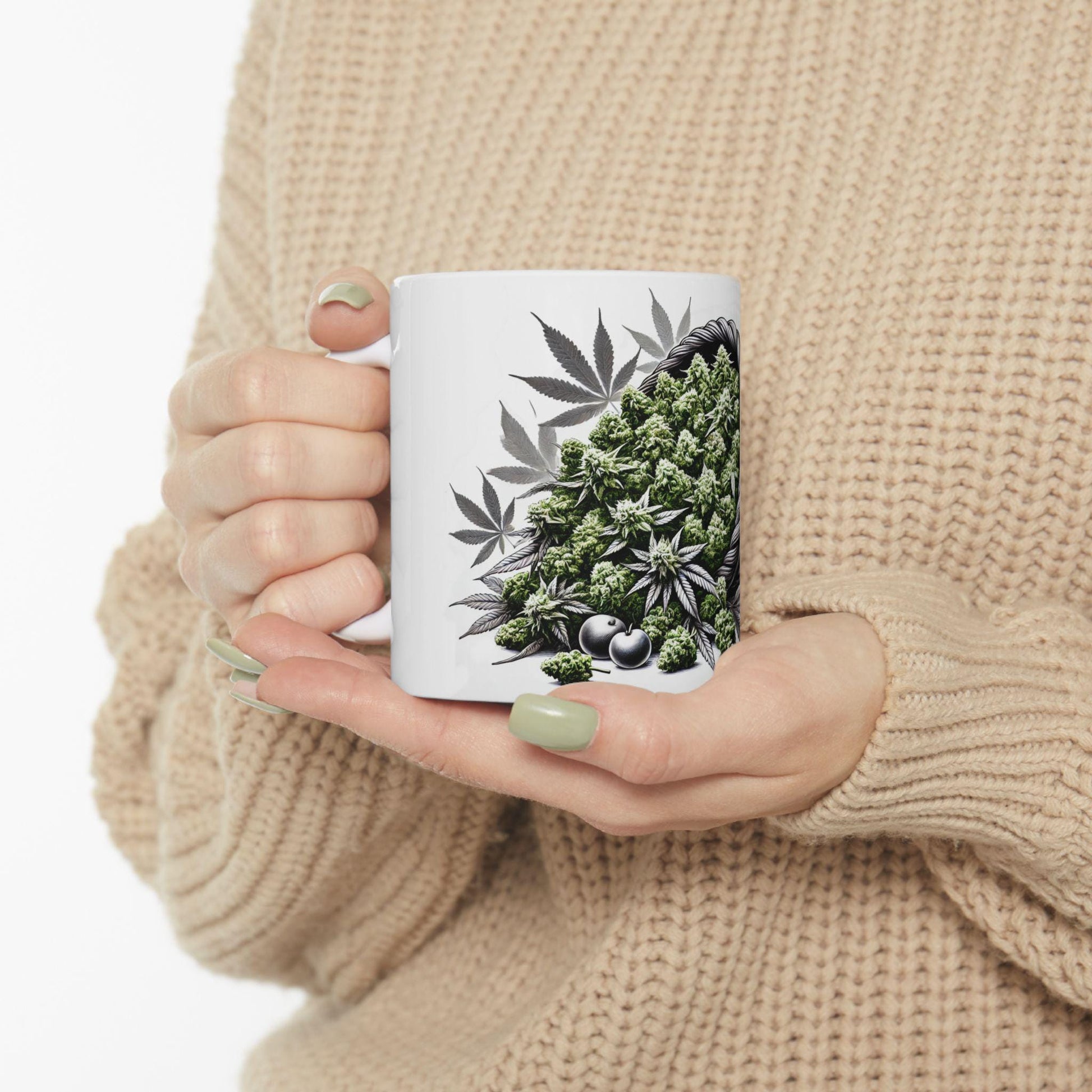 420 CORNUCOPIA - Weed Coffee Mug (11oz) - Thanksgiving Gift for Weed Smokers, Stoners, Growers; Wake & Bake / 420 Mug, Weed / Marijuana Gift
