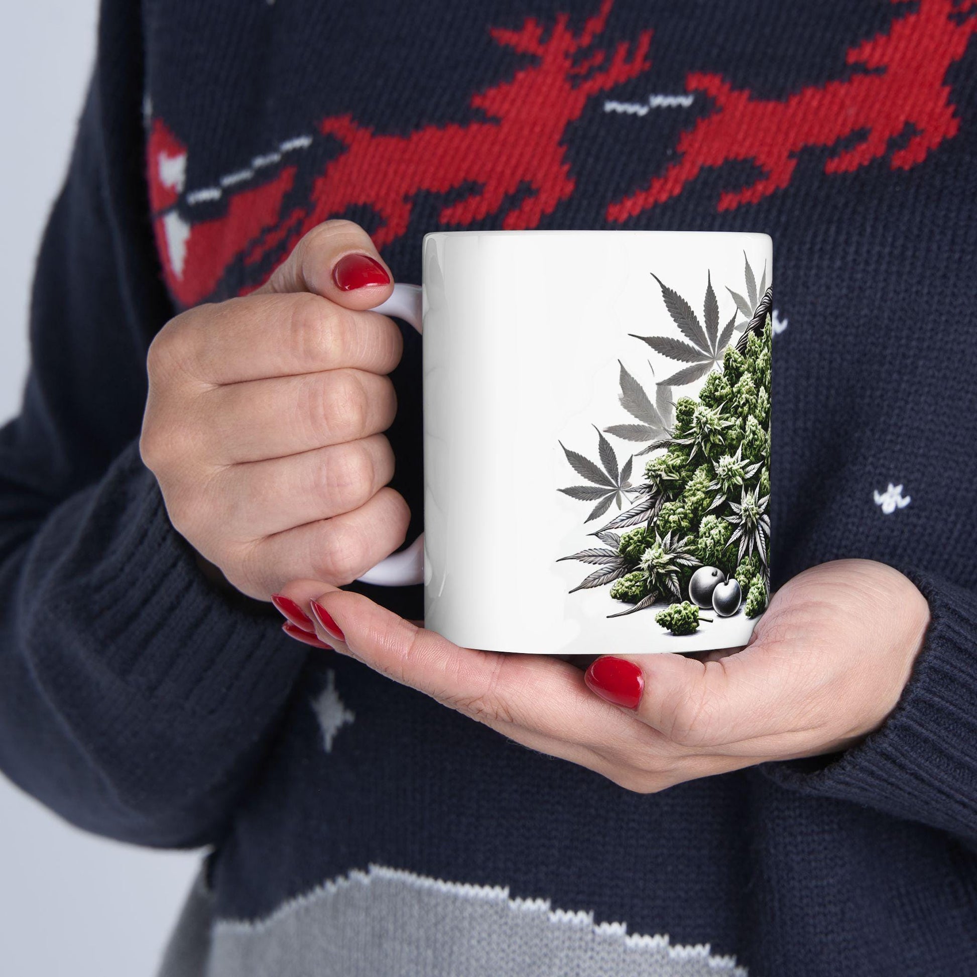 420 CORNUCOPIA - Weed Coffee Mug (11oz) - Thanksgiving Gift for Weed Smokers, Stoners, Growers; Wake & Bake / 420 Mug, Weed / Marijuana Gift