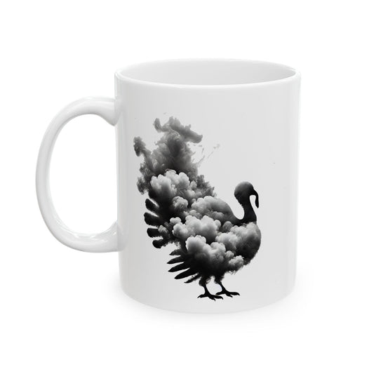 SMOKEY TURKEY - Weed Coffee Mug (11oz) - Thanksgiving Gift for Weed Smokers, Stoners, Growers; Wake & Bake / 420 Mug, Weed / Marijuana Gift
