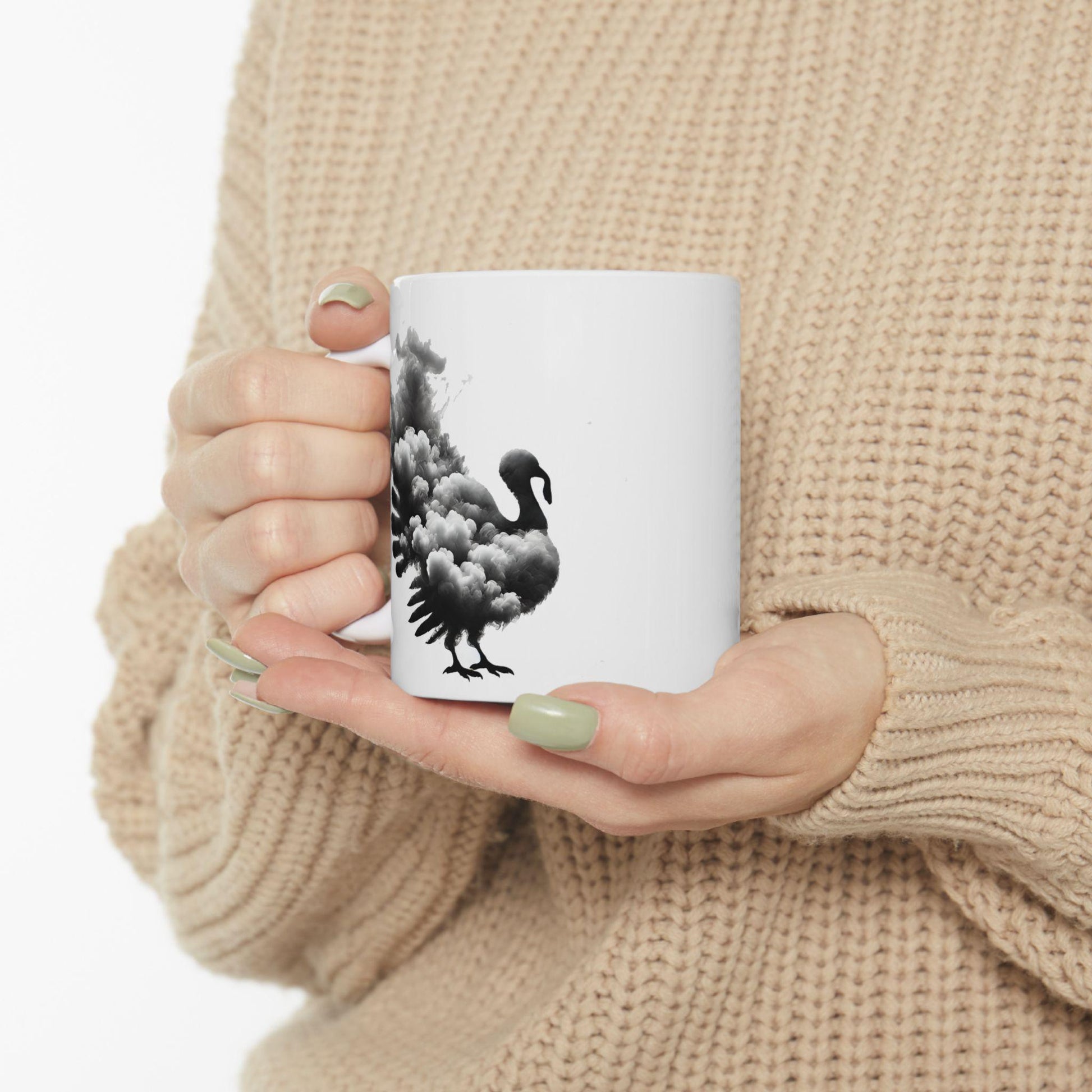 SMOKEY TURKEY - Weed Coffee Mug (11oz) - Thanksgiving Gift for Weed Smokers, Stoners, Growers; Wake & Bake / 420 Mug, Weed / Marijuana Gift