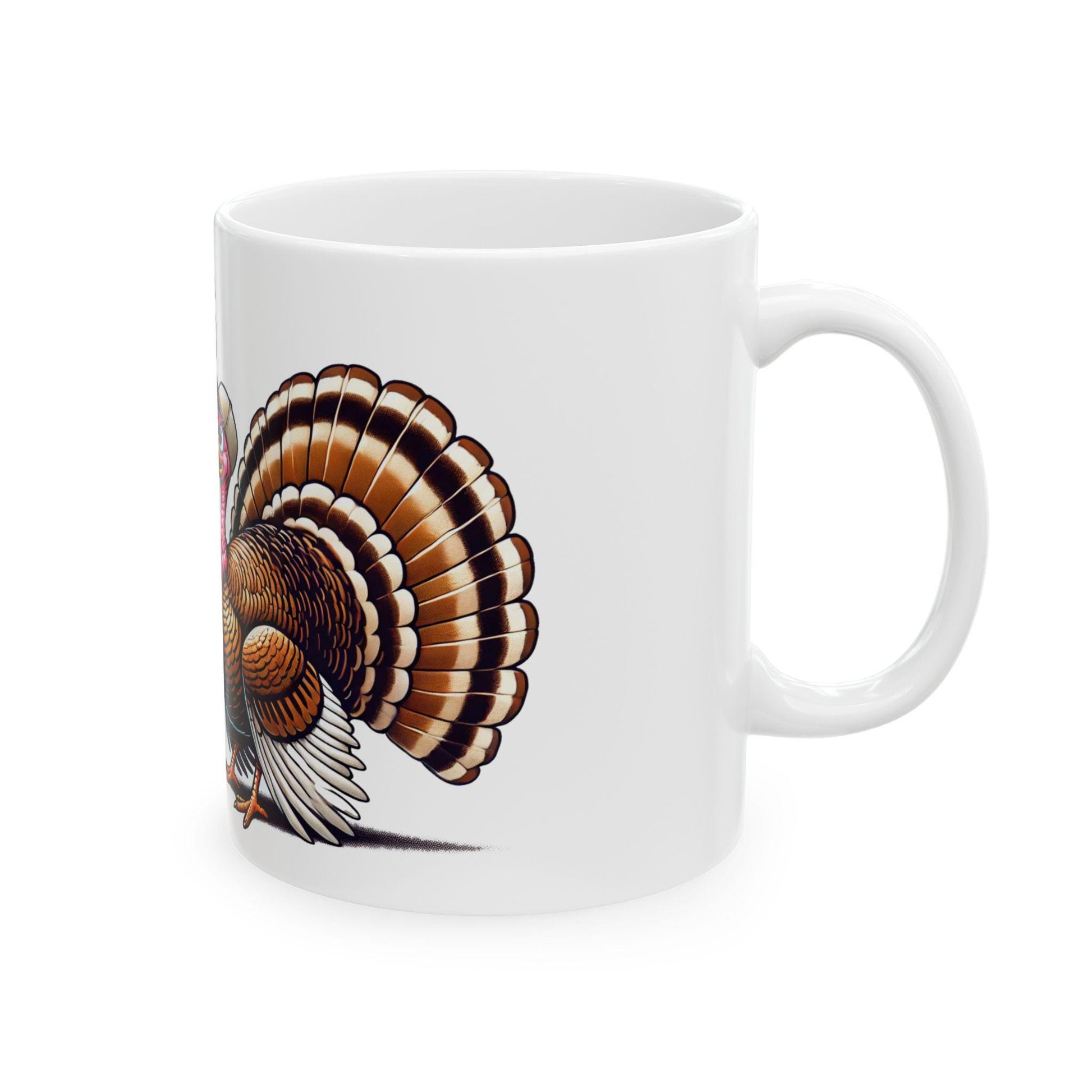 HUNTER & TURKEY SMOKING - Weed Coffee Mug (11oz) - Thanksgiving Gift for Weed Smokers, Stoners, Growers; Wake and Bake / 420 Mug, Weed Gift