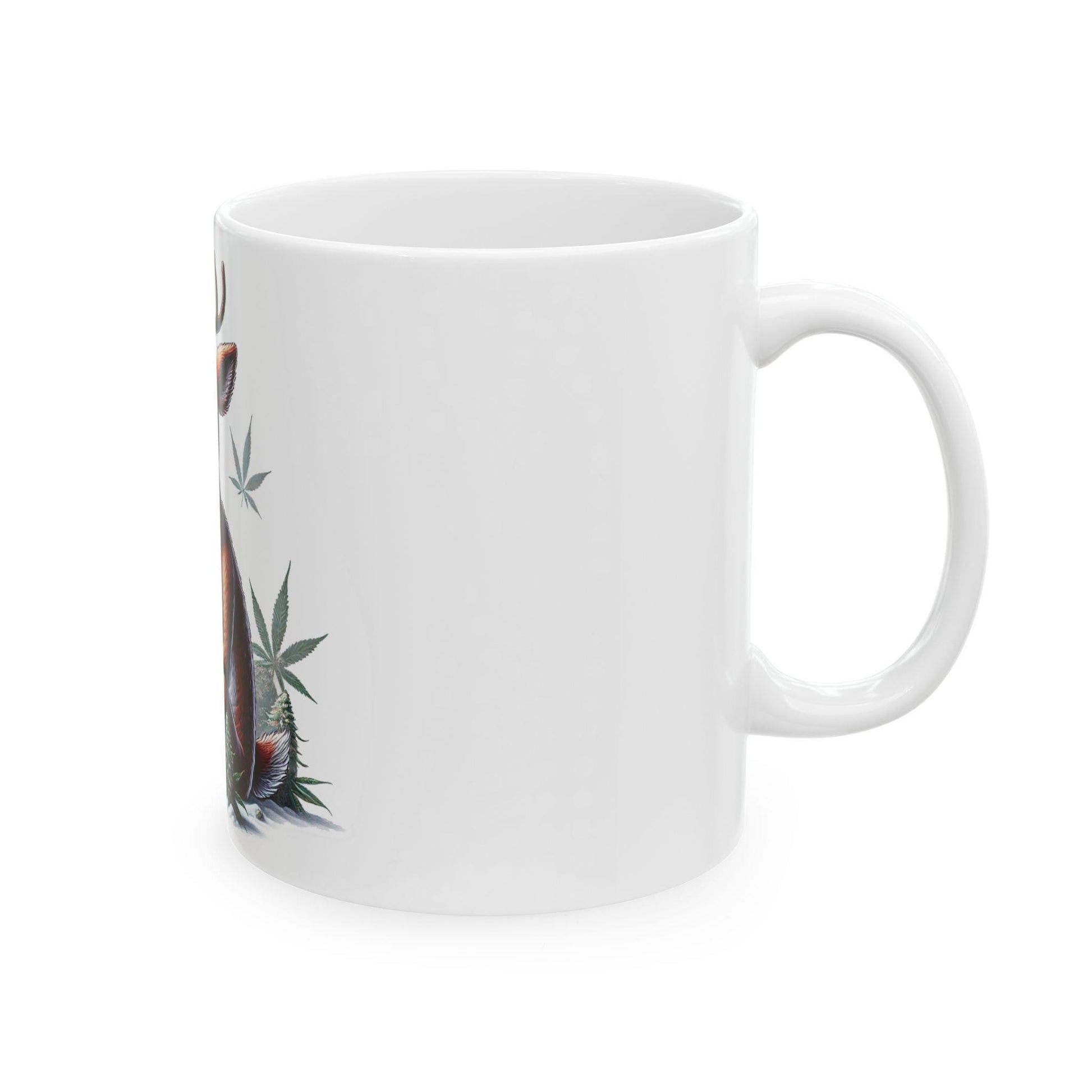 STONER RUDOLPH - Weed Coffee Mug (11oz) - Christmas Gift for Weed Smokers, Stoners, Growers; Wake & Bake / 420 Mug, Weed / Christmas Mug