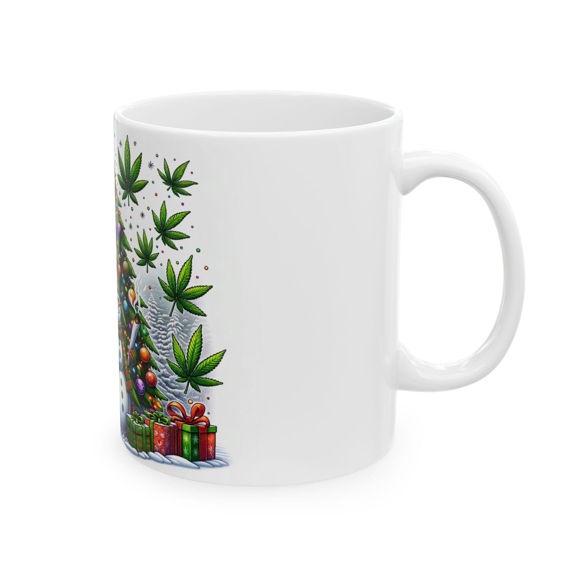 STONER CHRISTMAS - Weed Coffee Mug (11oz) - 420 Christmas Gift for Weed Smokers, Stoners, Growers; Wake & Bake / 420 Mug, Weed Christmas Mug