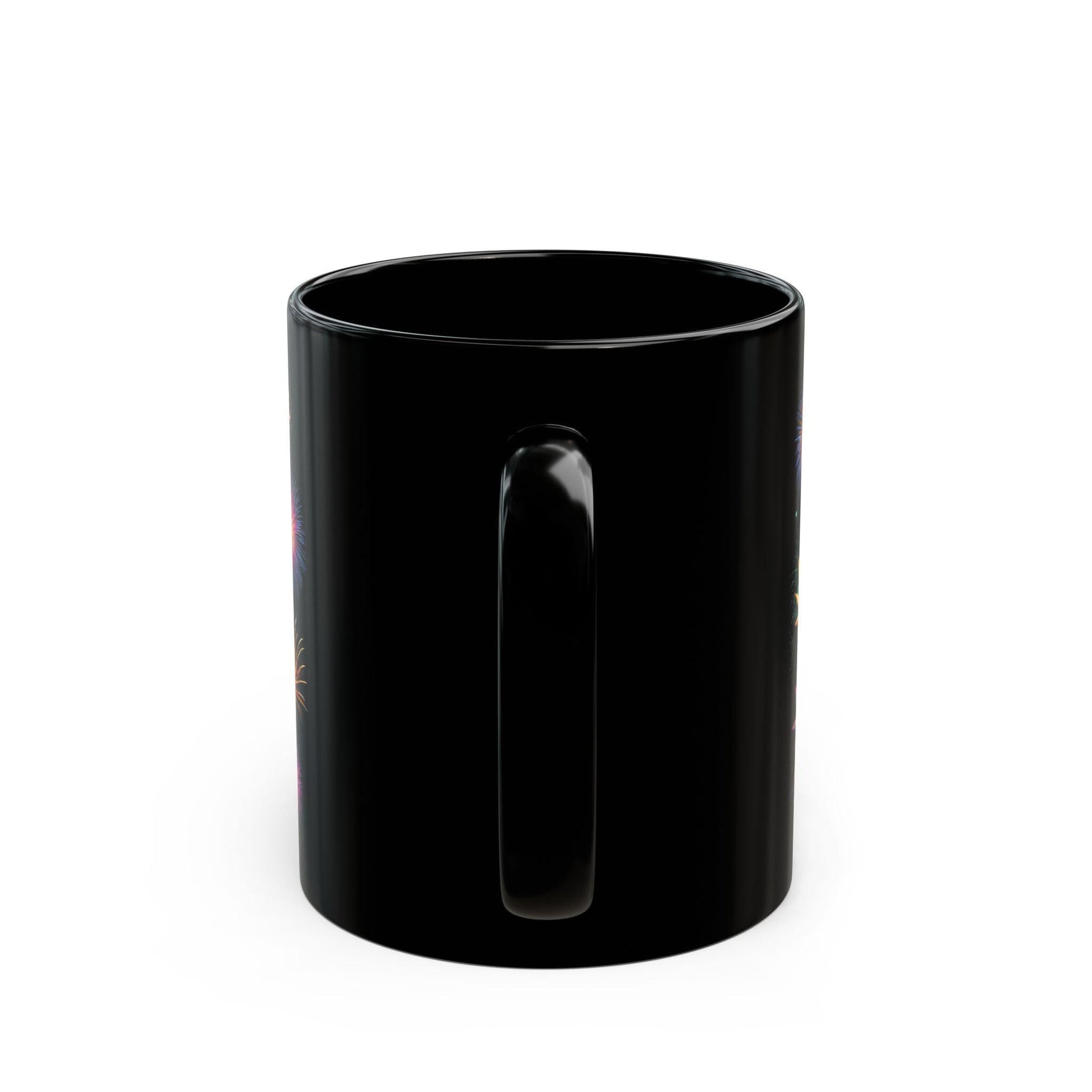 WEED FIREWORKS - 420 Coffee Mug (Black 11oz) - FIREWORKS Mug for Smokers, Stoners, Flowers; Wake & Bake Mug / Weed Gift Mug / Black Mug