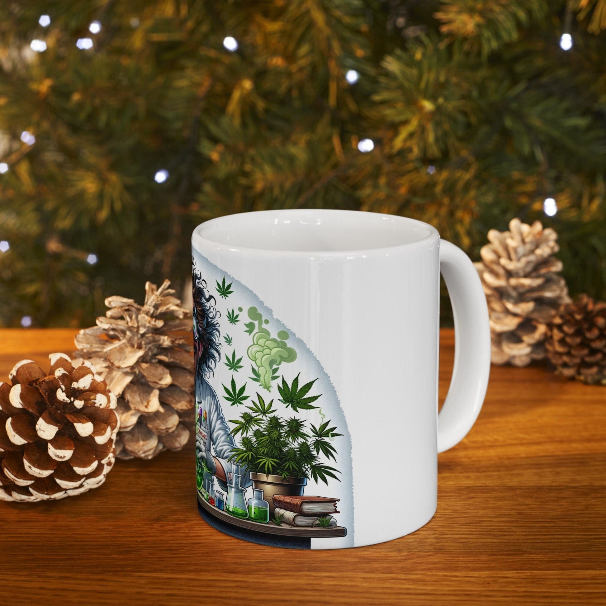 MAD WEED SCIENTIST - Weed Coffee Mug (11oz)- Perfect Weed Gift for Weed Smokers, Stoners, Growers; Wake & Bake / 420 Weed / Marijuana Gift