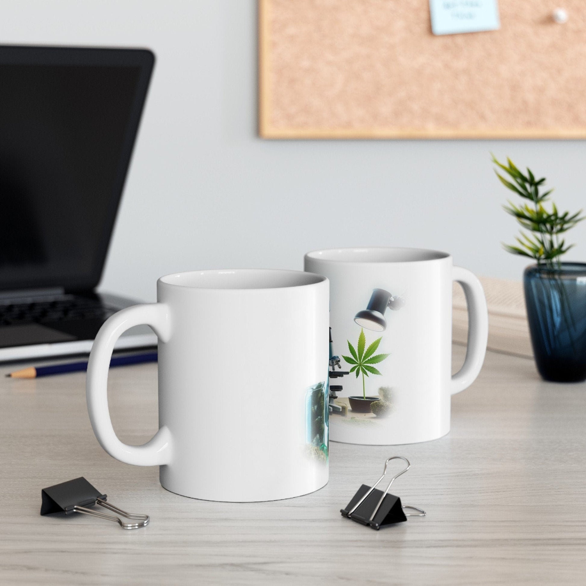 WEED ALIEN in LAB - Weed Coffee Mug (11oz)- Perfect Weed Gift for Weed Smokers, Stoners, Growers; Wake & Bake / 420 Weed Mug, Marijuana Gift