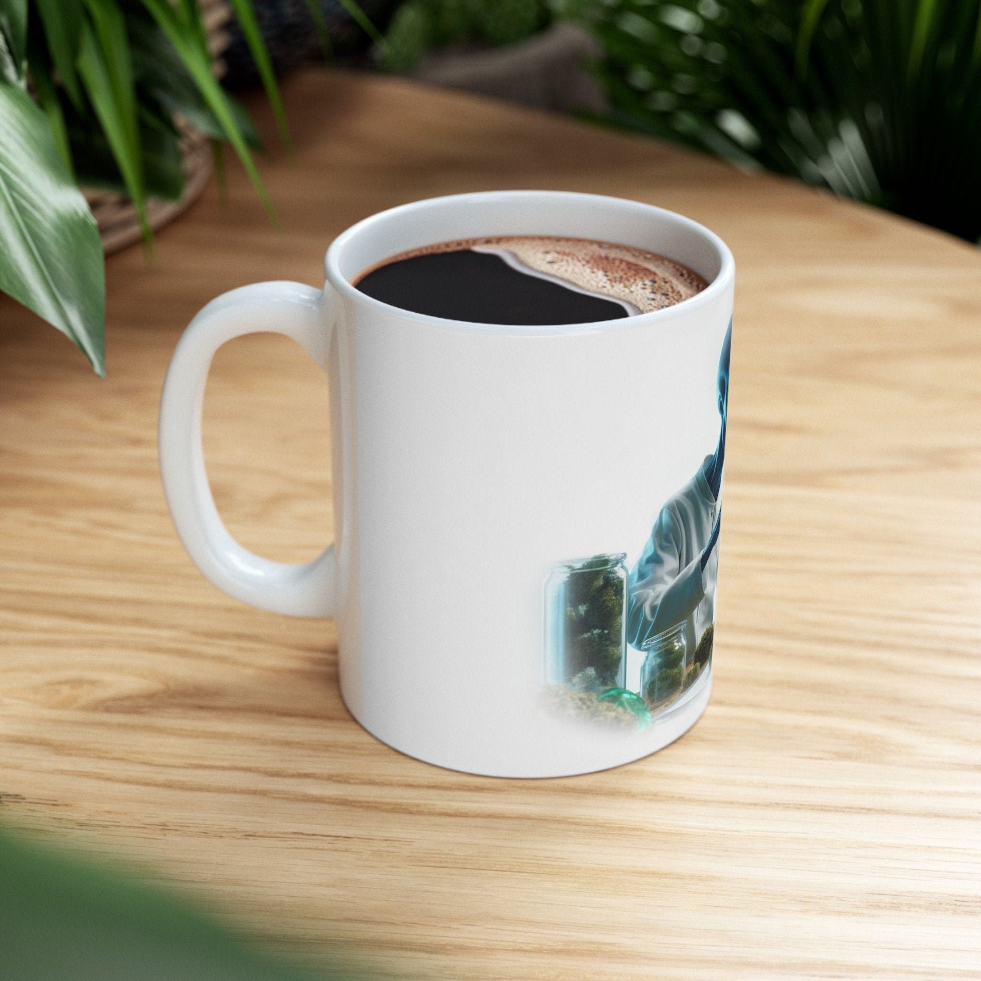 WEED ALIEN in LAB - Weed Coffee Mug (11oz)- Perfect Weed Gift for Weed Smokers, Stoners, Growers; Wake & Bake / 420 Weed Mug, Marijuana Gift