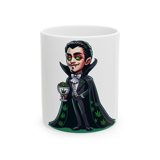 WEED VAMPIRE - Weed Coffee Mug (11oz) - Perfect Weed Gift for Weed Smokers, Stoners, Growers; Wake & Bake / 420 Weed Mug, Marijuana Gift