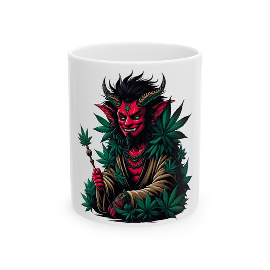 WEED DEVIL - Weed Coffee Mug (11oz)- Perfect Weed Gift for Weed Smokers, Stoners, Growers; Wake & Bake / 420 Weed Mug, Marijuana Gift