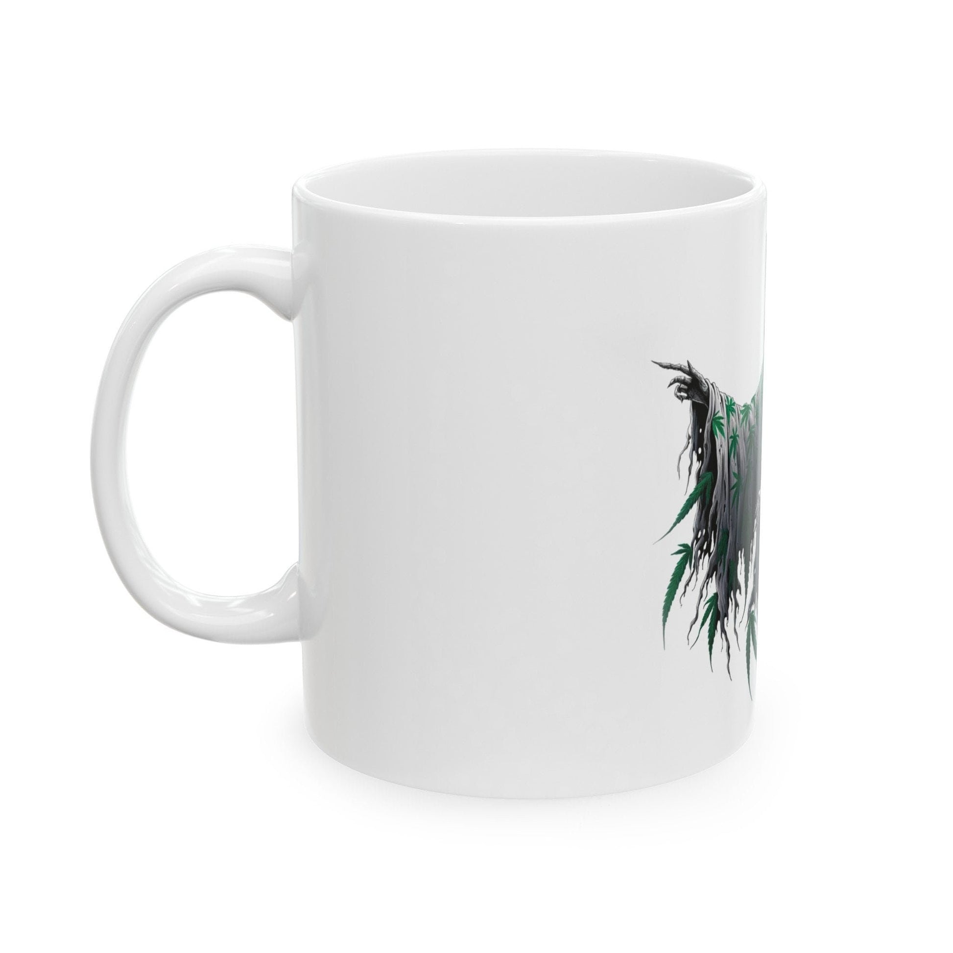 WEED GHOST - Weed Coffee Mug (11oz) - Perfect Weed Gift for Weed Smokers, Stoners, Growers; Wake & Bake / 420 Weed Mug, Marijuana Gift
