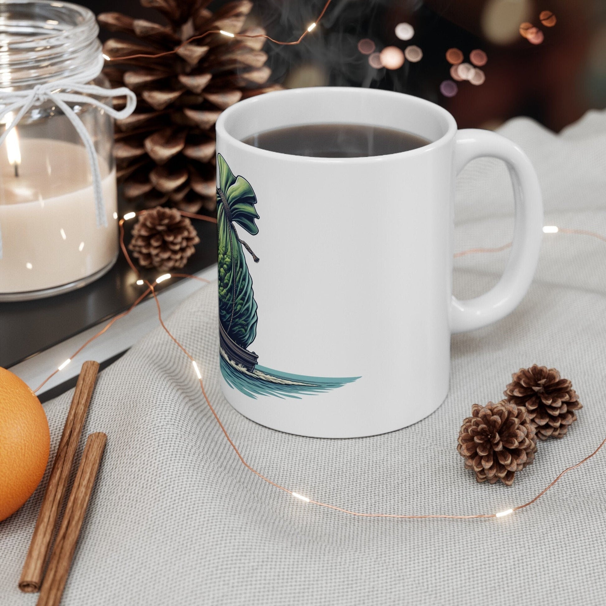 BAG AT SEA - Weed Coffee Mug (11oz) - Perfect Weed Gift for Weed Smokers, Stoners, Growers; Wake and Bake / 420 Weed Mug, Marijuana Gift