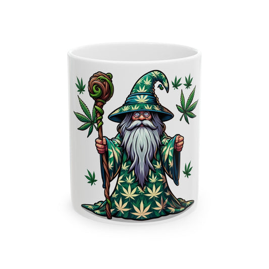 WEED WARLOCK - Weed Coffee Mug (11oz) - Perfect Weed Gift for Weed Smokers, Stoners, Growers; Wake and Bake / 420 Weed Mug, Marijuana Gift