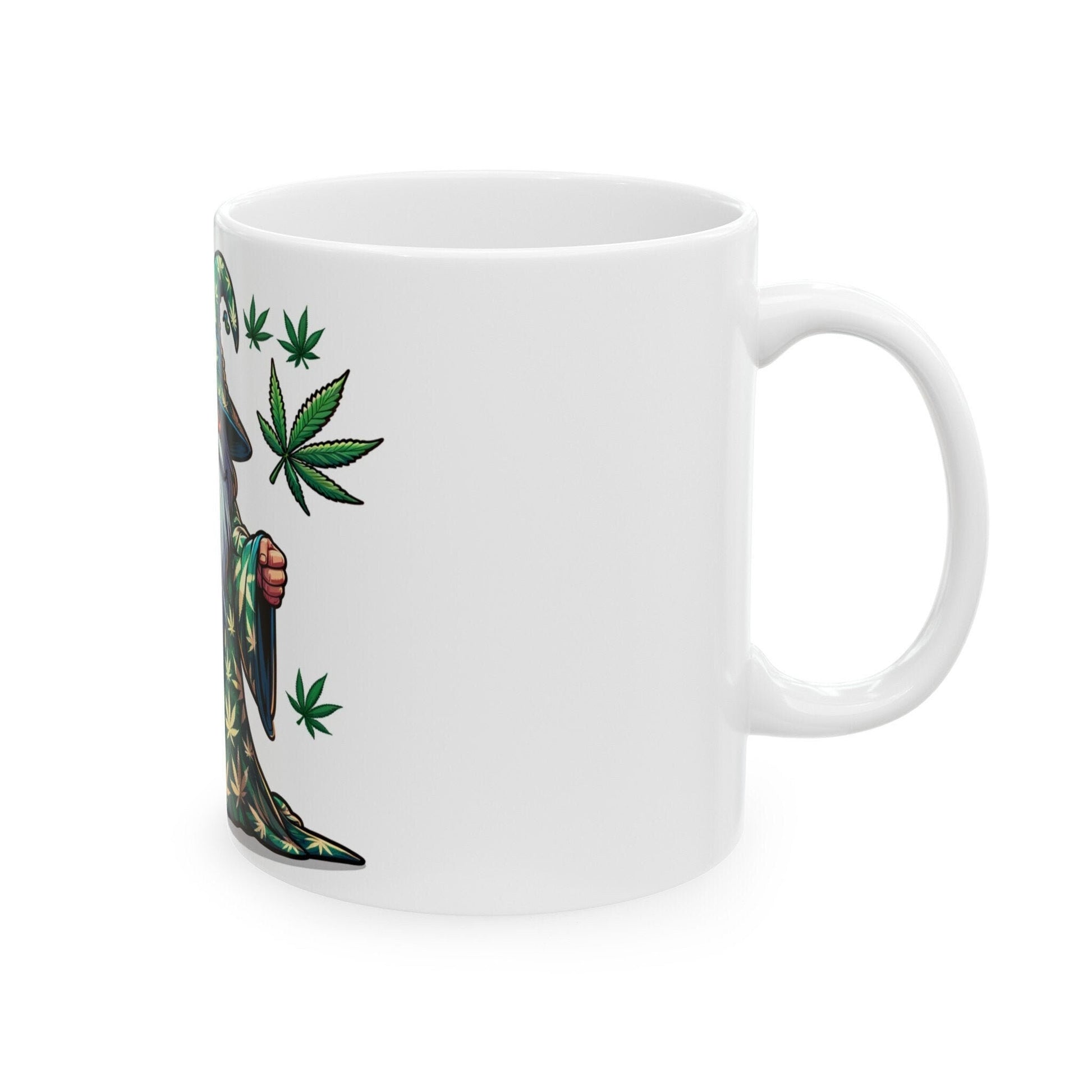 WEED WARLOCK - Weed Coffee Mug (11oz) - Perfect Weed Gift for Weed Smokers, Stoners, Growers; Wake and Bake / 420 Weed Mug, Marijuana Gift
