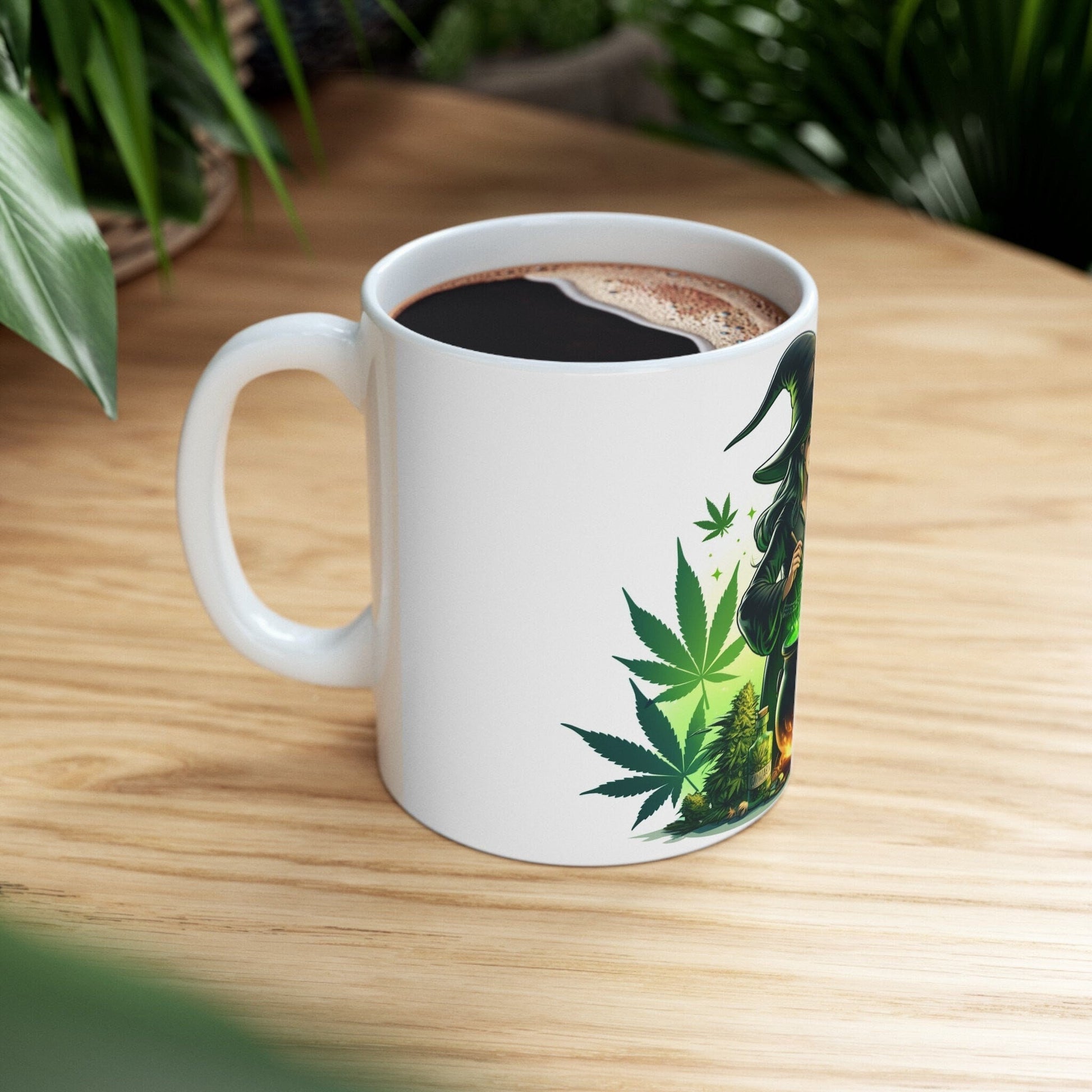 WEED WITCH with POTIONS - 420 Coffee Mug (11oz) Perfect Gift for Smokers/ Marijuana Gift; Wake & Bake Mug - Weed/Cannabis Cup / Stoner Mug