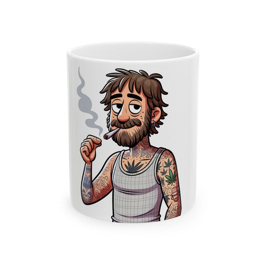 TATTOOD STONER DAD - 420 Coffee Mug (11oz) Perfect Gift for Smokers/ Marijuana Gift; Wake & Bake Mug - Cannabis Cup / Stoner Mug - Dad Gift