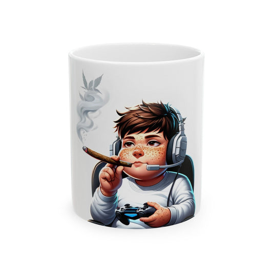GAMER BOY - 420 Coffee Mug (11oz) Perfect Gift for Smokers/ Marijuana Gift; Wake and Bake Mug - Cannabis Cup / Stoner Mug - Boyfriend Gift