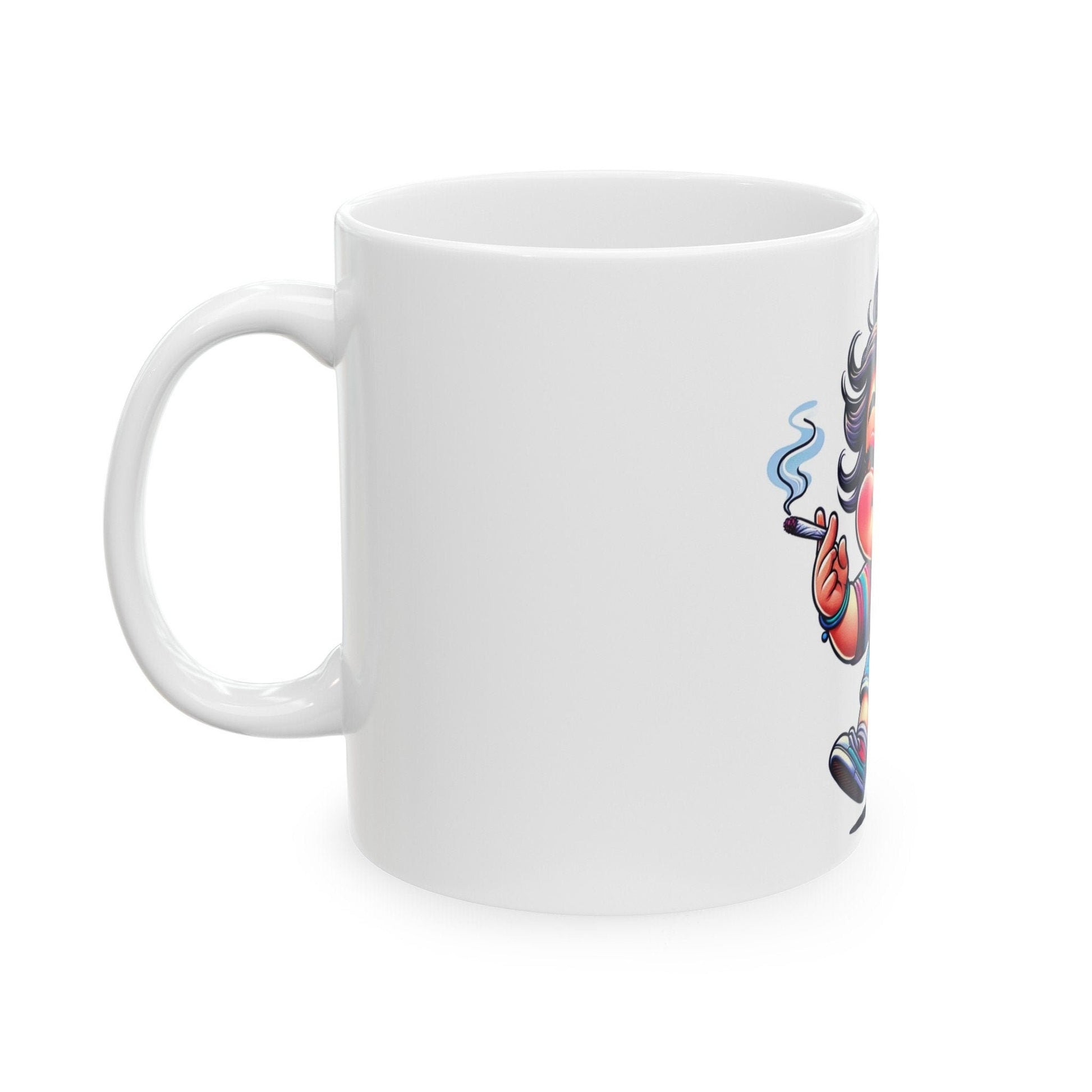 SKATER GIRL - 420 Coffee Mug (11oz) Perfect Gift for Smokers/ Marijuana Gift; Wake & Bake Mug - Cannabis Cup / Stoner Mug - Girlfriend Gift