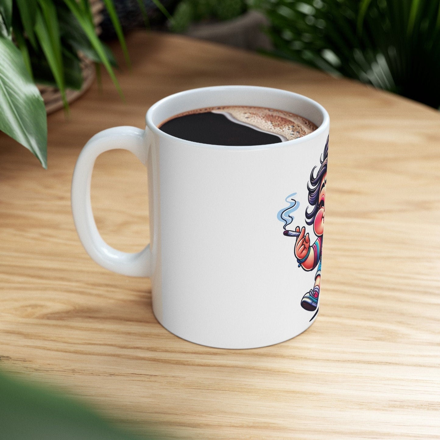 SKATER GIRL - 420 Coffee Mug (11oz) Perfect Gift for Smokers/ Marijuana Gift; Wake & Bake Mug - Cannabis Cup / Stoner Mug - Girlfriend Gift