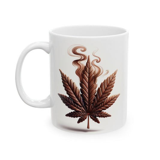 COFFEE WEED LEAF - 420 Coffee Mug (11oz) Perfect Gift for Smokers/ Marijuana Gift; Wake and Bake Mug - Cannabis Cup / Stoner Mug