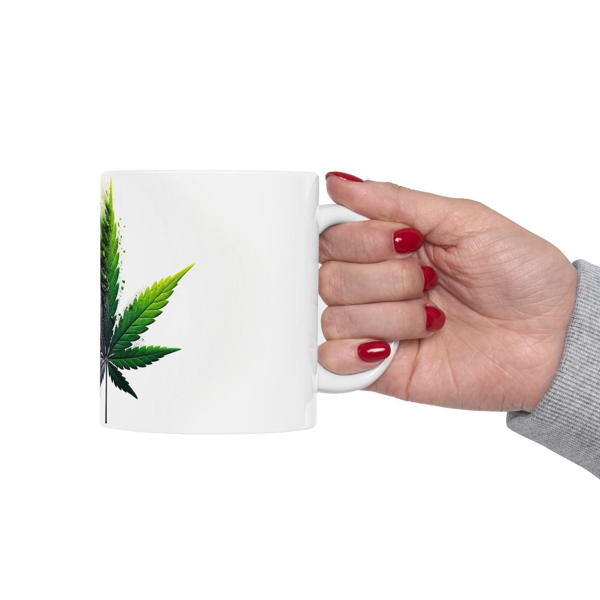 WEED LEAF to ASHES - Weed Coffee Mugs (11oz) Perfect Gift for Smokers/ Marijuana Gift; Wake and Bake Mug - Cannabis Cup / Stoner Mug