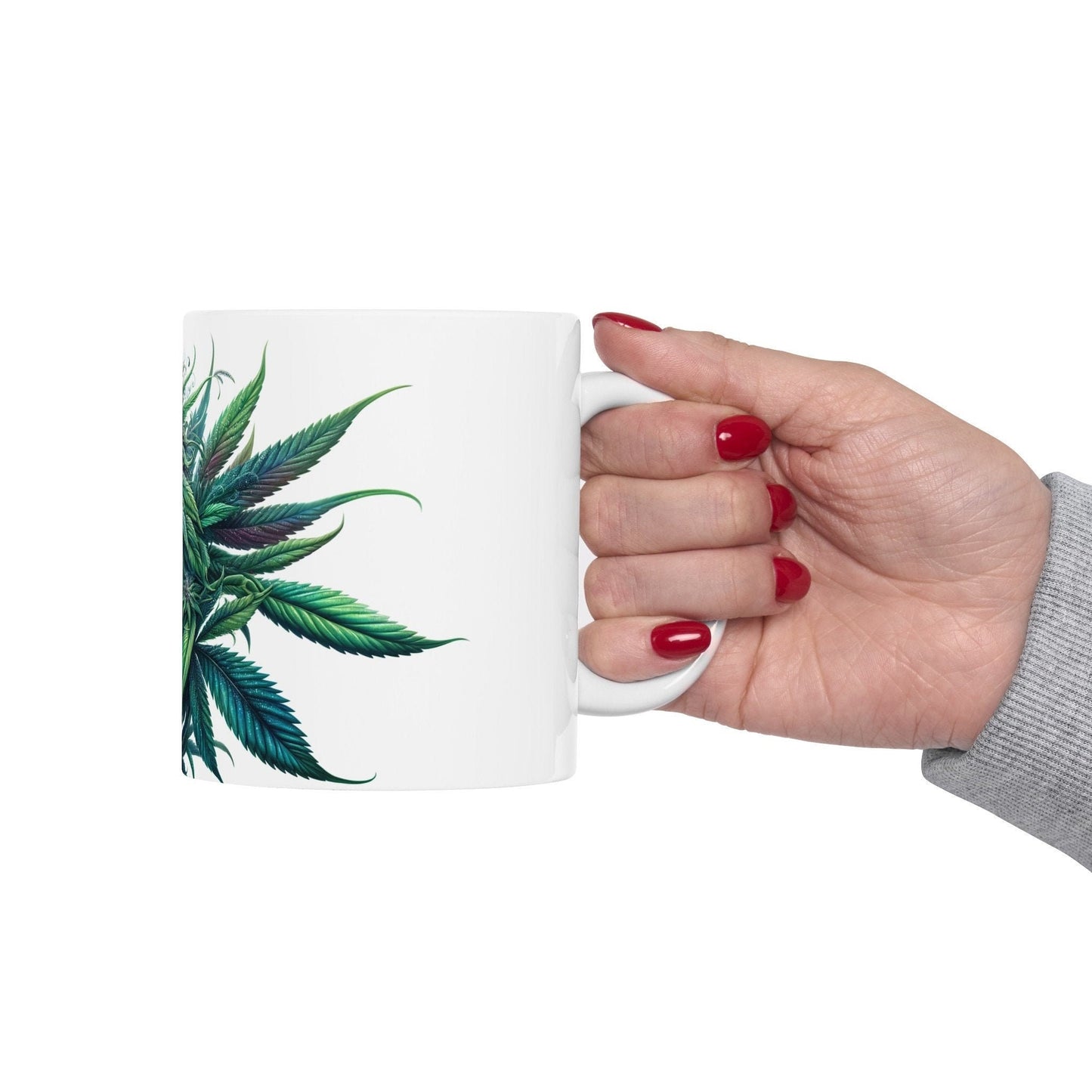 WEED PLANT MUG - Weed Coffee Mugs (11oz) Perfect Gift for Smokers/ Marijuana Gift; Wake and Bake Mug - Cannabis Cup / Stoner Mug