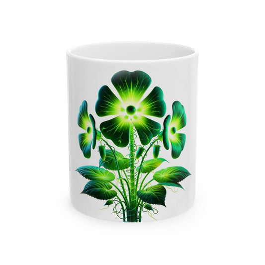 RADIOACTIVE WEED FLOWER - Weed Coffee Mugs (11oz) Perfect Gift for Smokers/ Marijuana Gift; Wake and Bake Mug - Cannabis Cup / Stoner Mug
