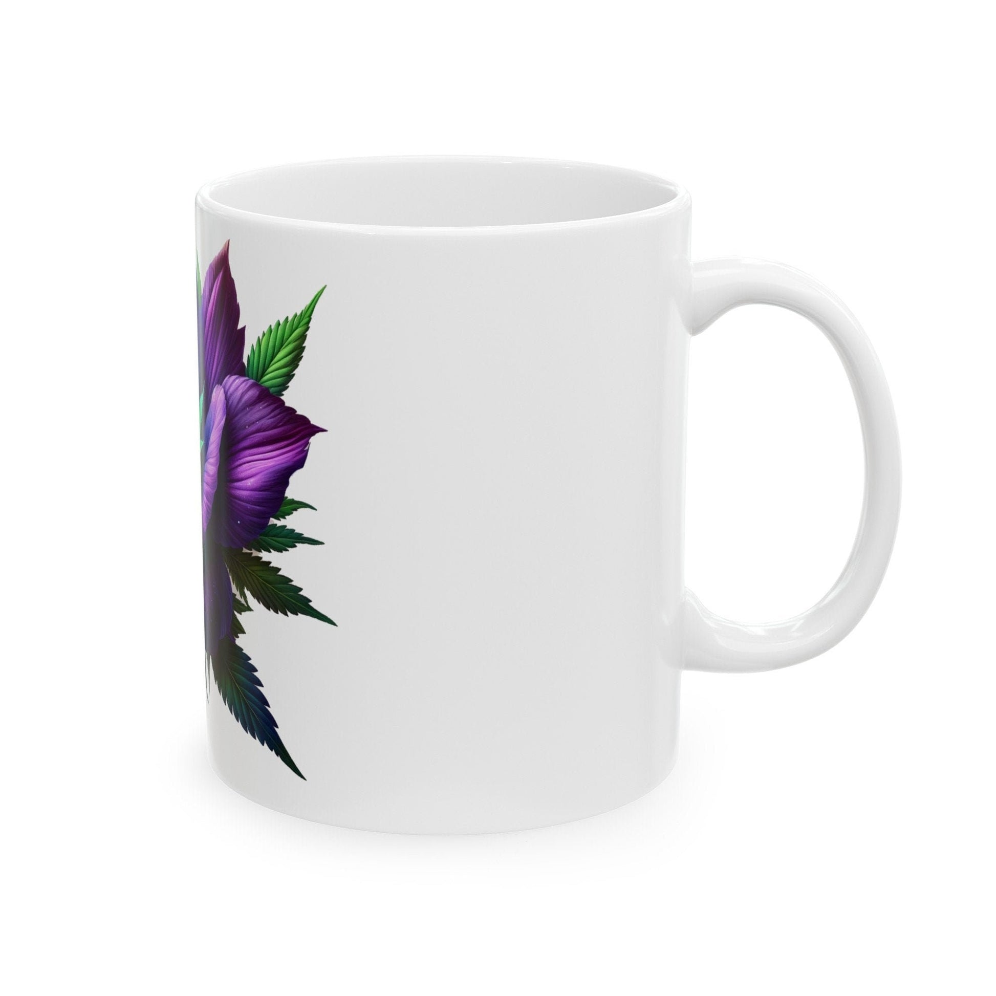 ROYAL PURPLE Weed FLOWER - Weed Coffee Mugs (11oz) Perfect Gift for Smokers/ Marijuana Gift; Wake and Bake Mug - Cannabis Cup / Stoner Mug