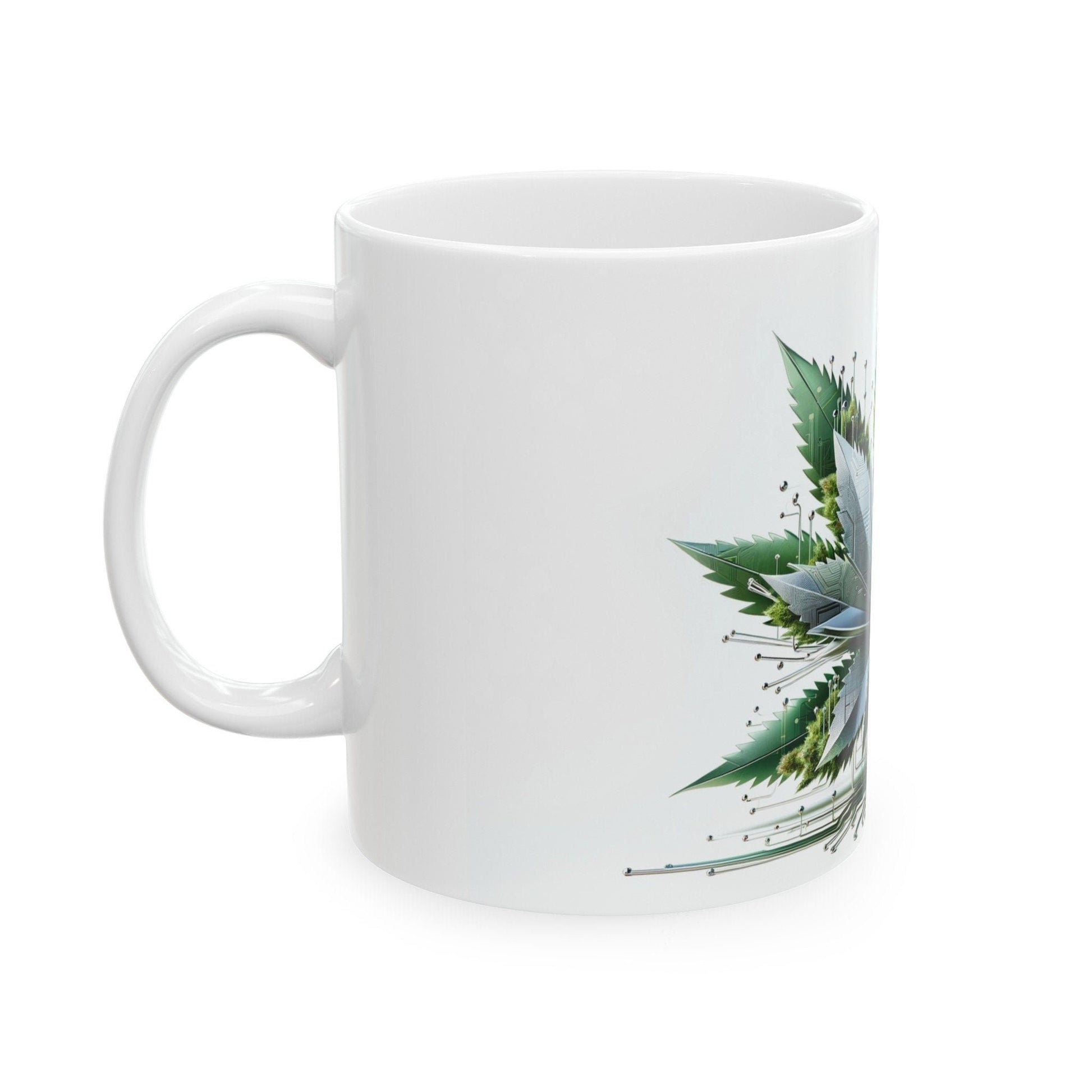 PCB Weed FLOWER - Weed Coffee Mugs (11oz) Perfect Gift for Smokers/ Marijuana Gift; PCB Design - Wake and Bake Mug - Canna Cup / Stoner Mug